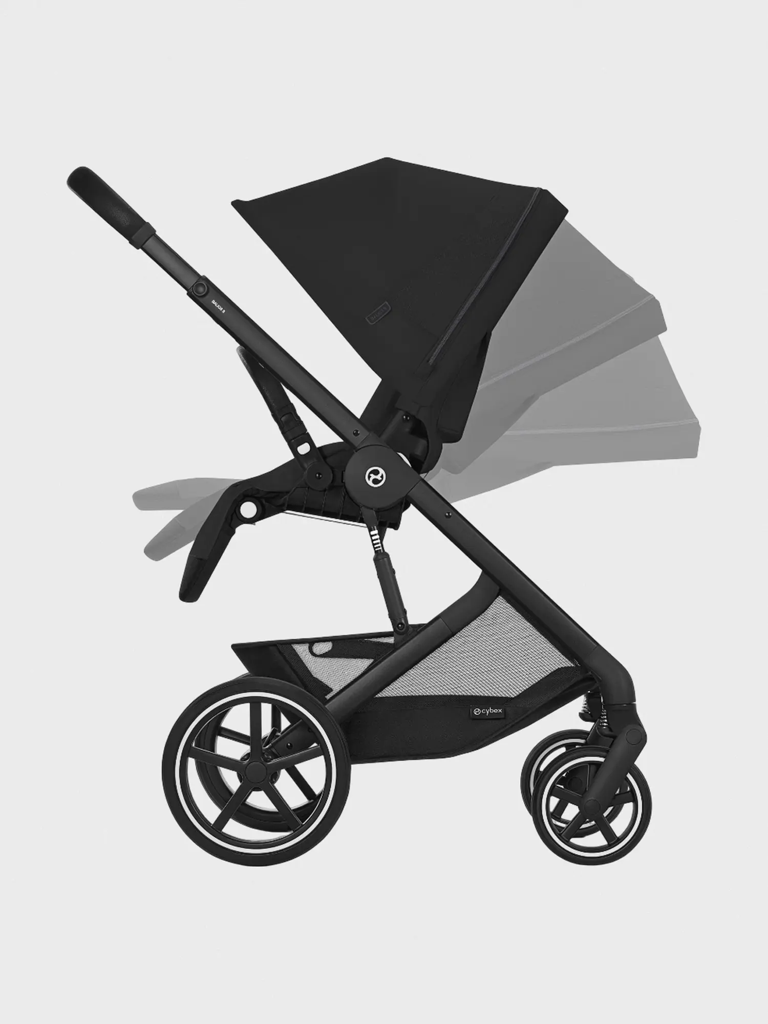 Коляска 3 в 1 Balios S Lux Moon Black с автокреслом Cybex Aton S2 i-Size - изображение 3