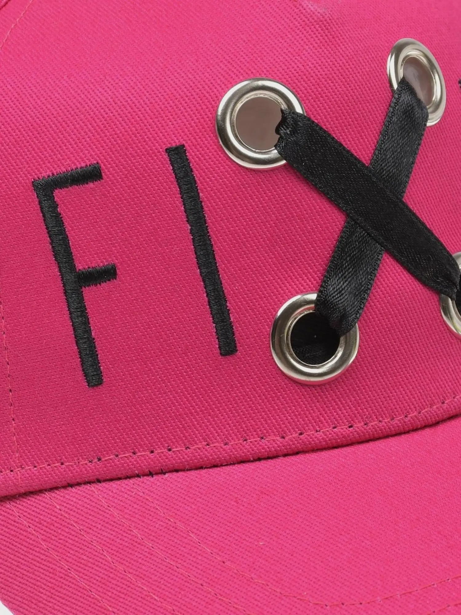 Кепка цвета фуксии с вышивкой "Fixed" - изображение 3