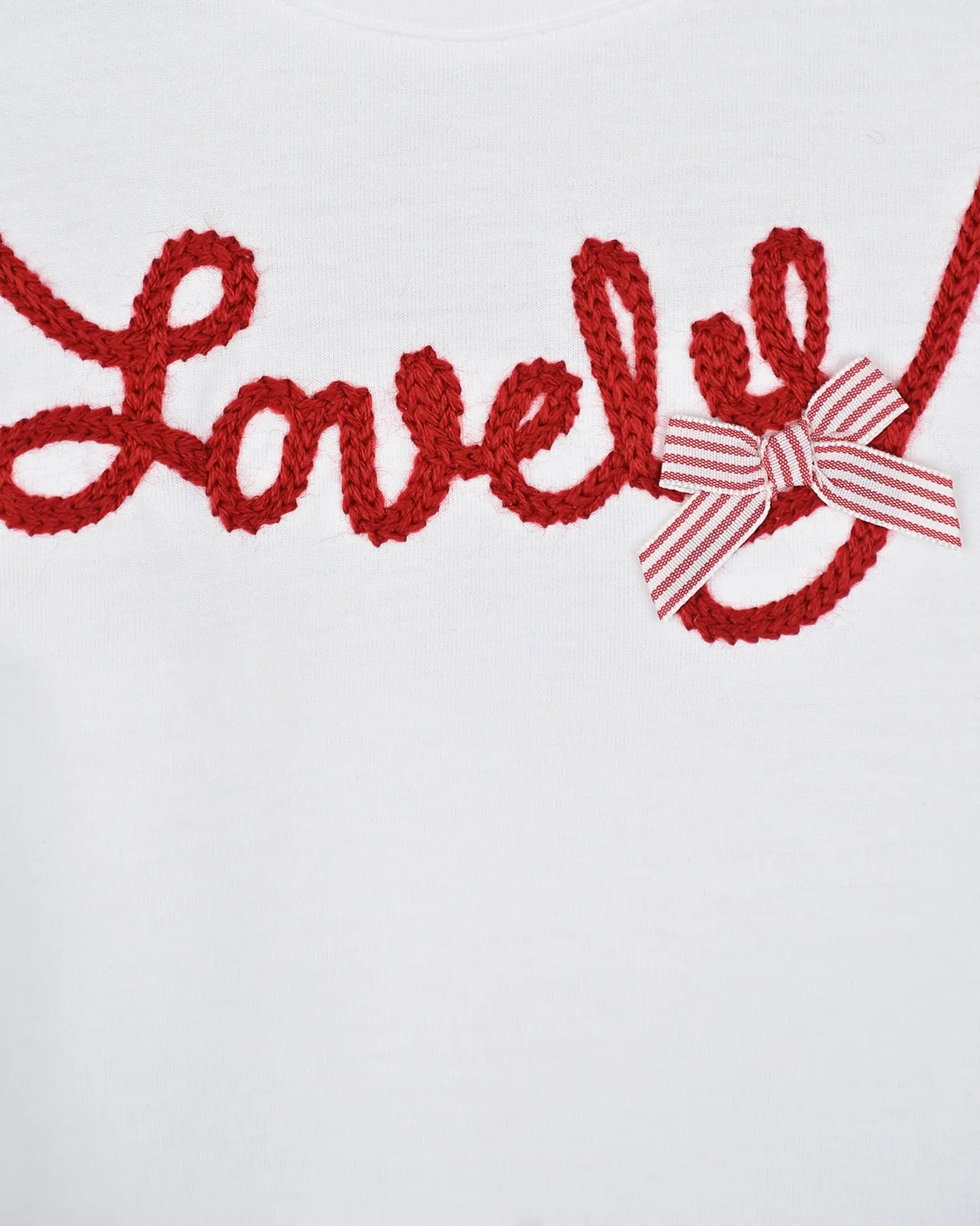 Белая туника с вышивкой "Lovely" - изображение 3
