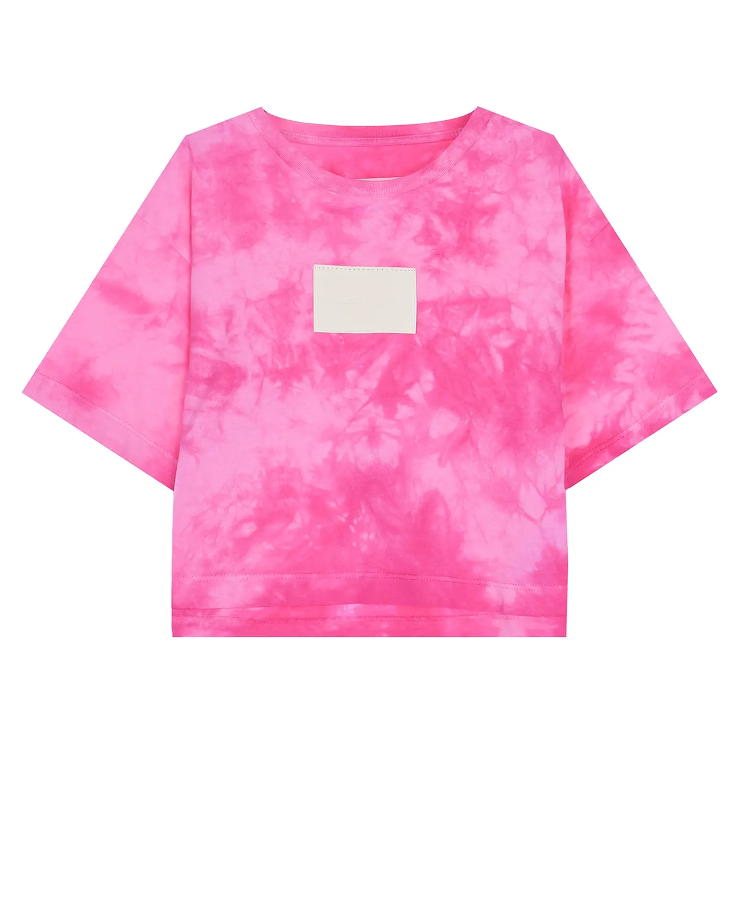 Розовая футболка с принтом tie-dye - изображение 1