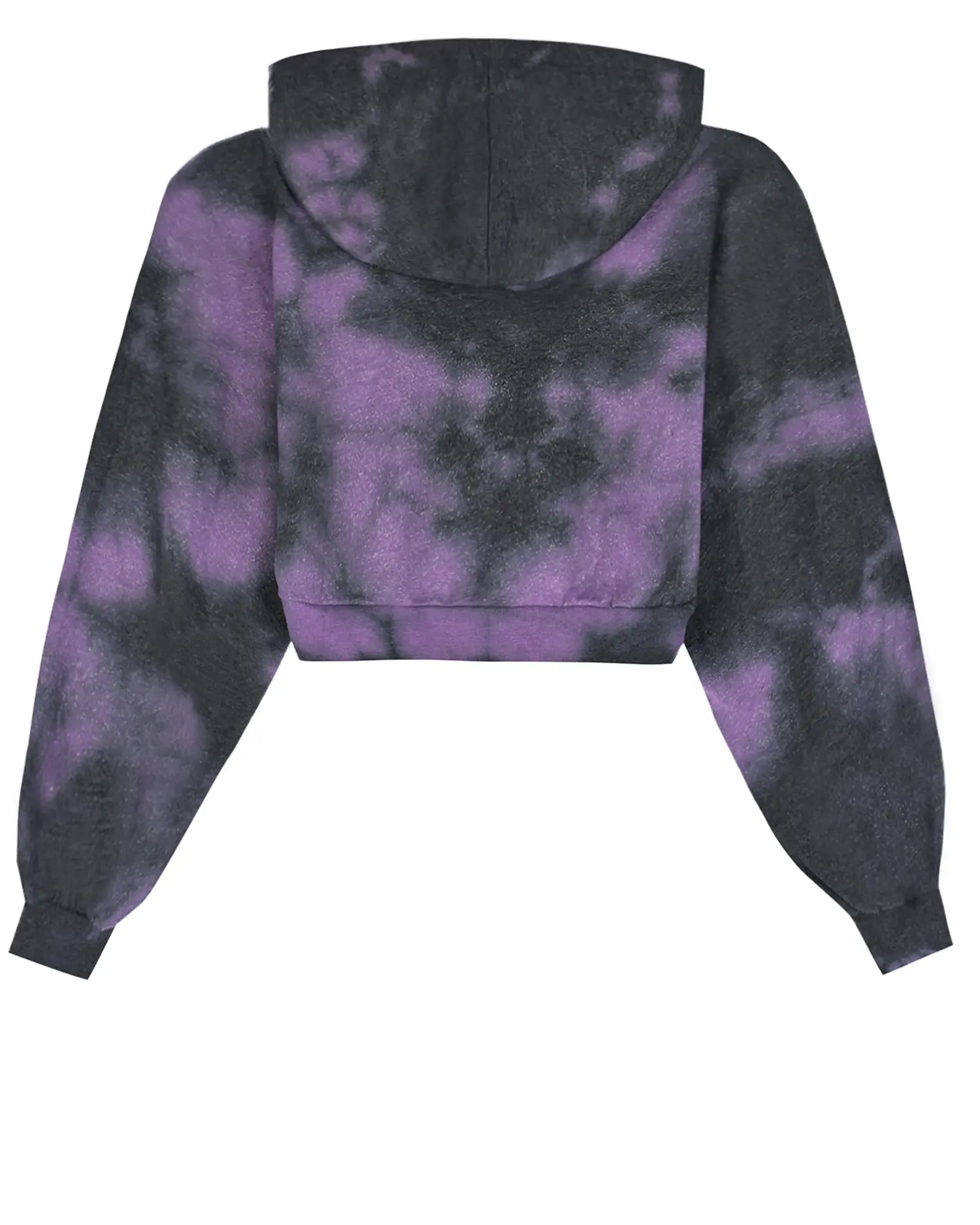Укороченная толстовка-худи с принтом "tie dye" - изображение 2