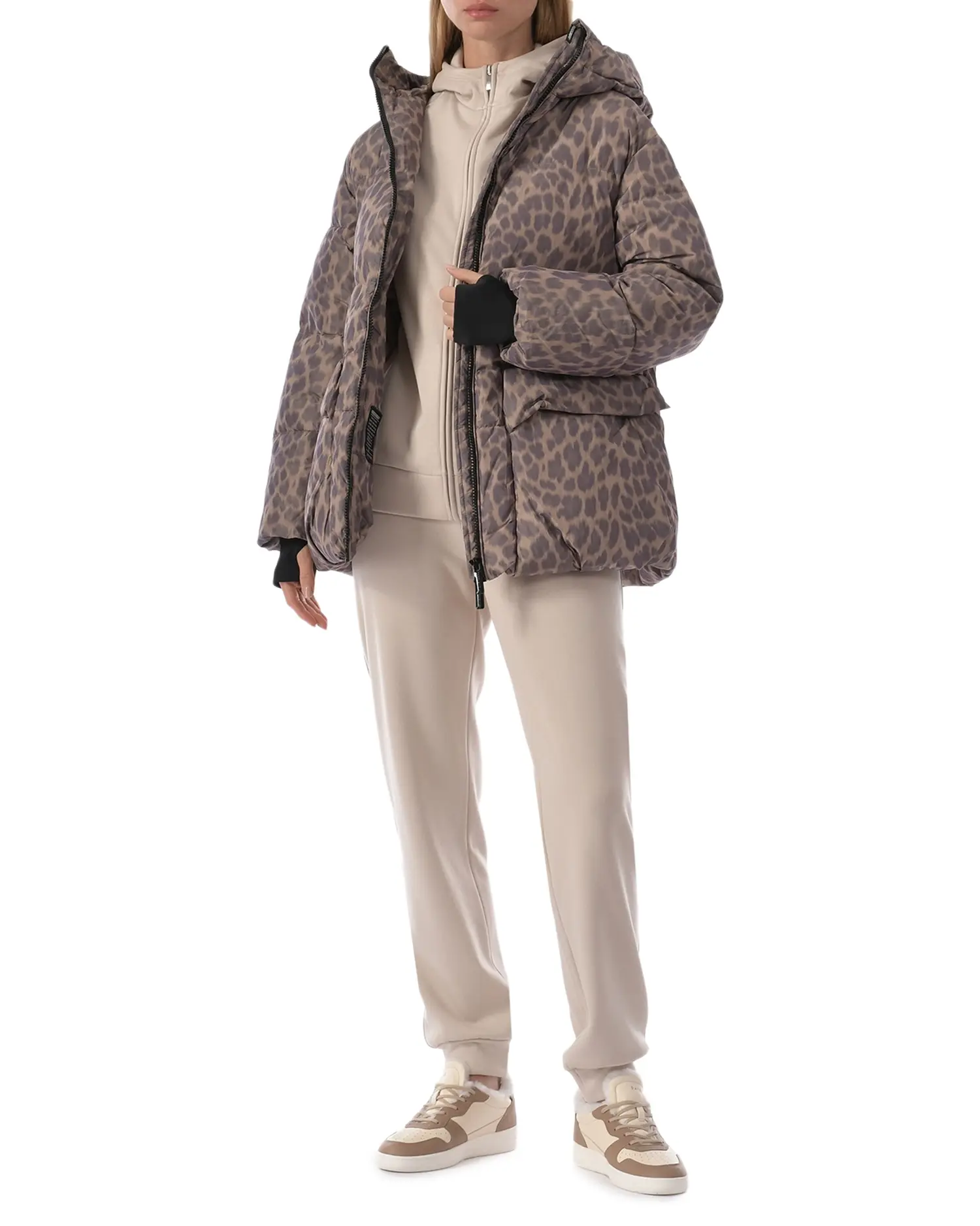 Куртка с накладными карманами, леопардовая - изображение 2