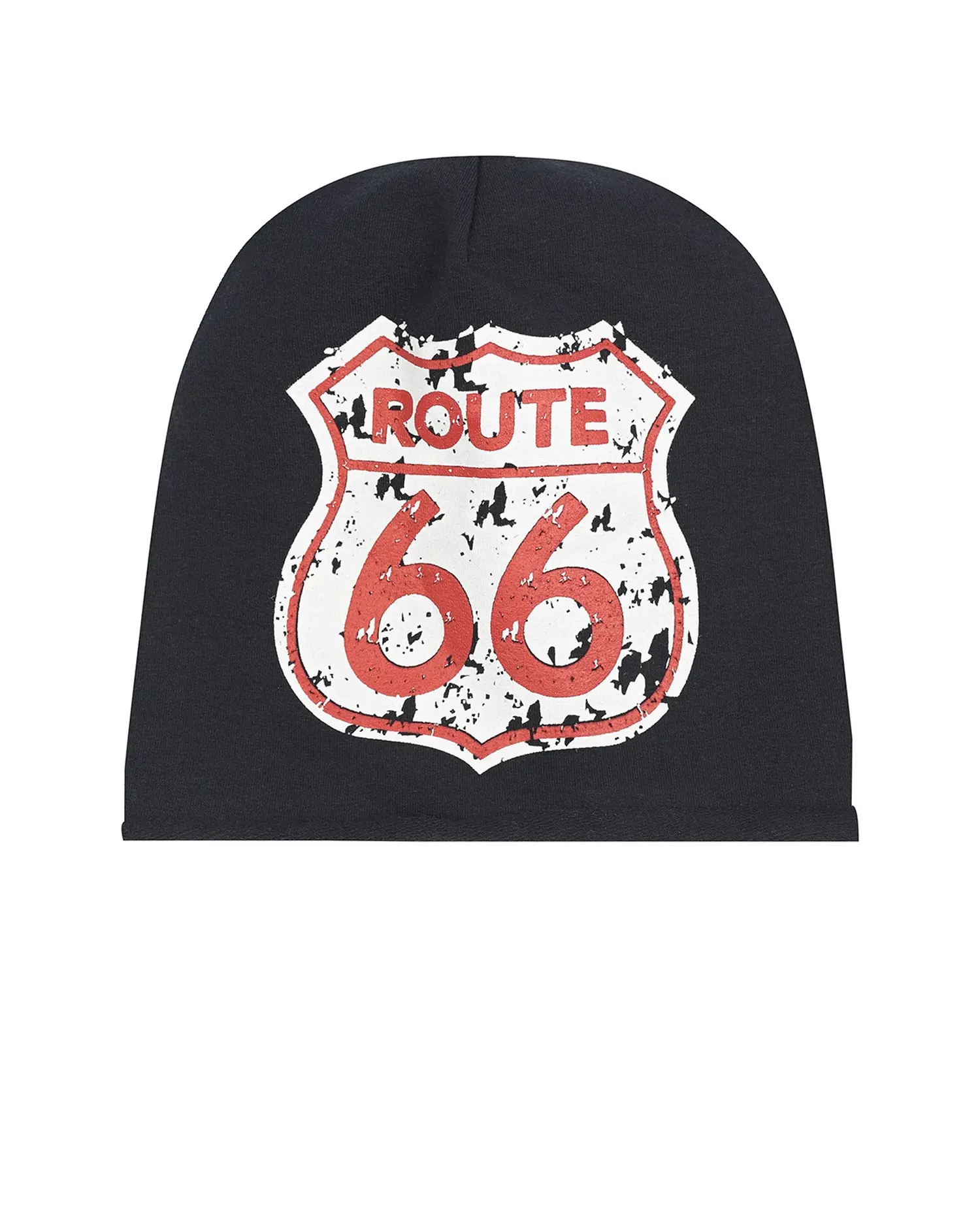 Синяя шапка с принтом "Route 66"