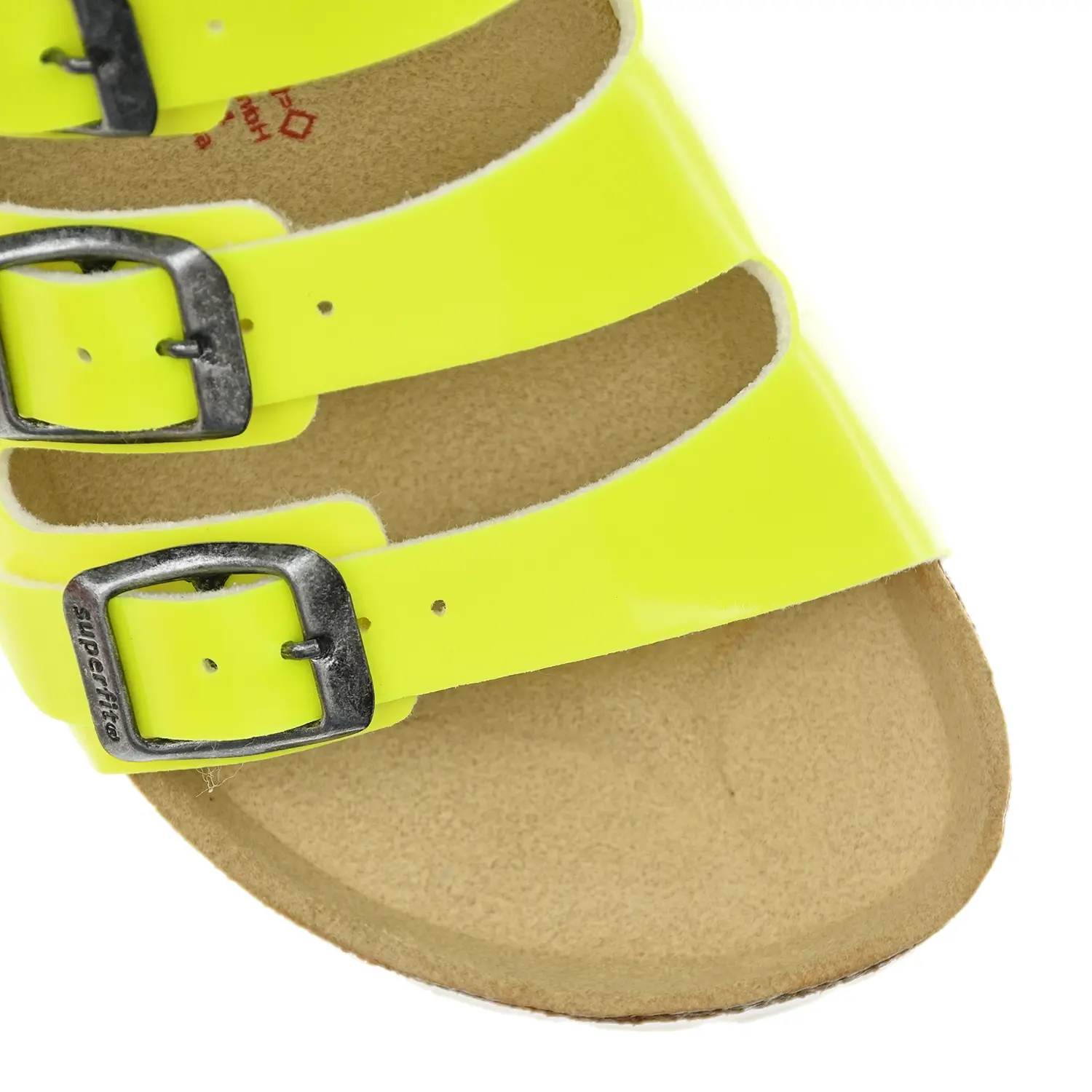 Шлепки салатового цвета с пряжками - изображение 6