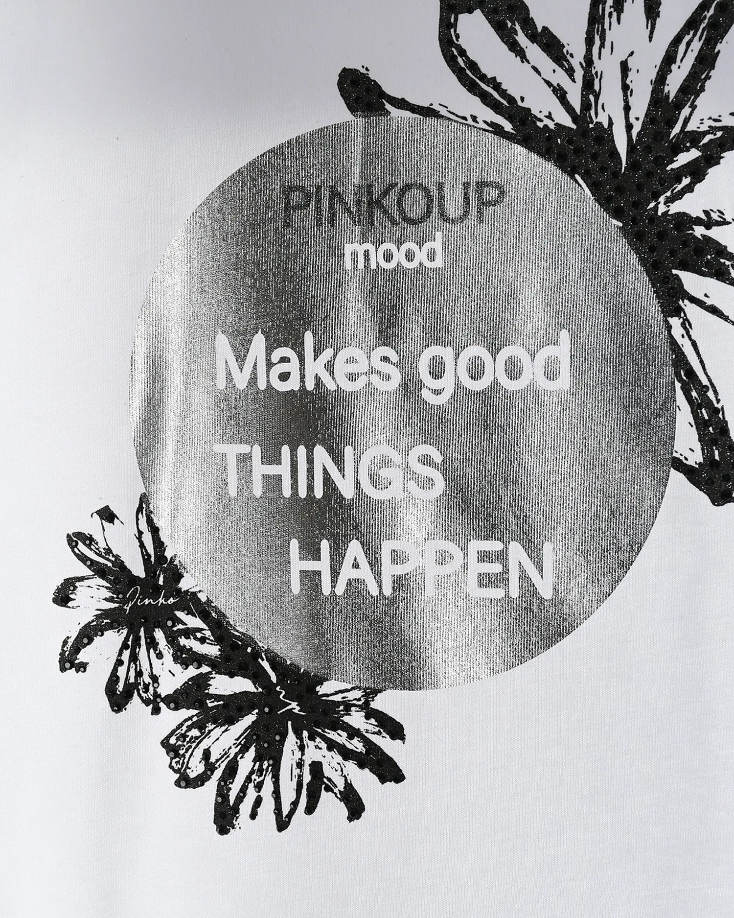 Белая футболка с прнтом "Makes good things happen" - изображение 3