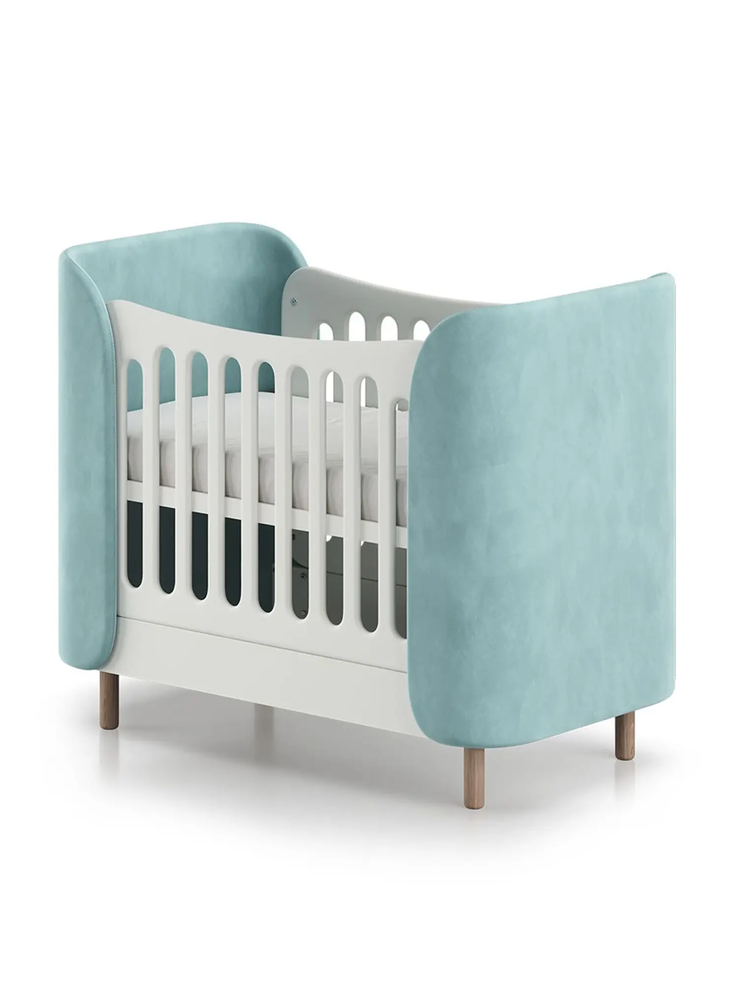 Кровать KIDI Soft mini, бирюзовый, 60x120 см - изображение 2
