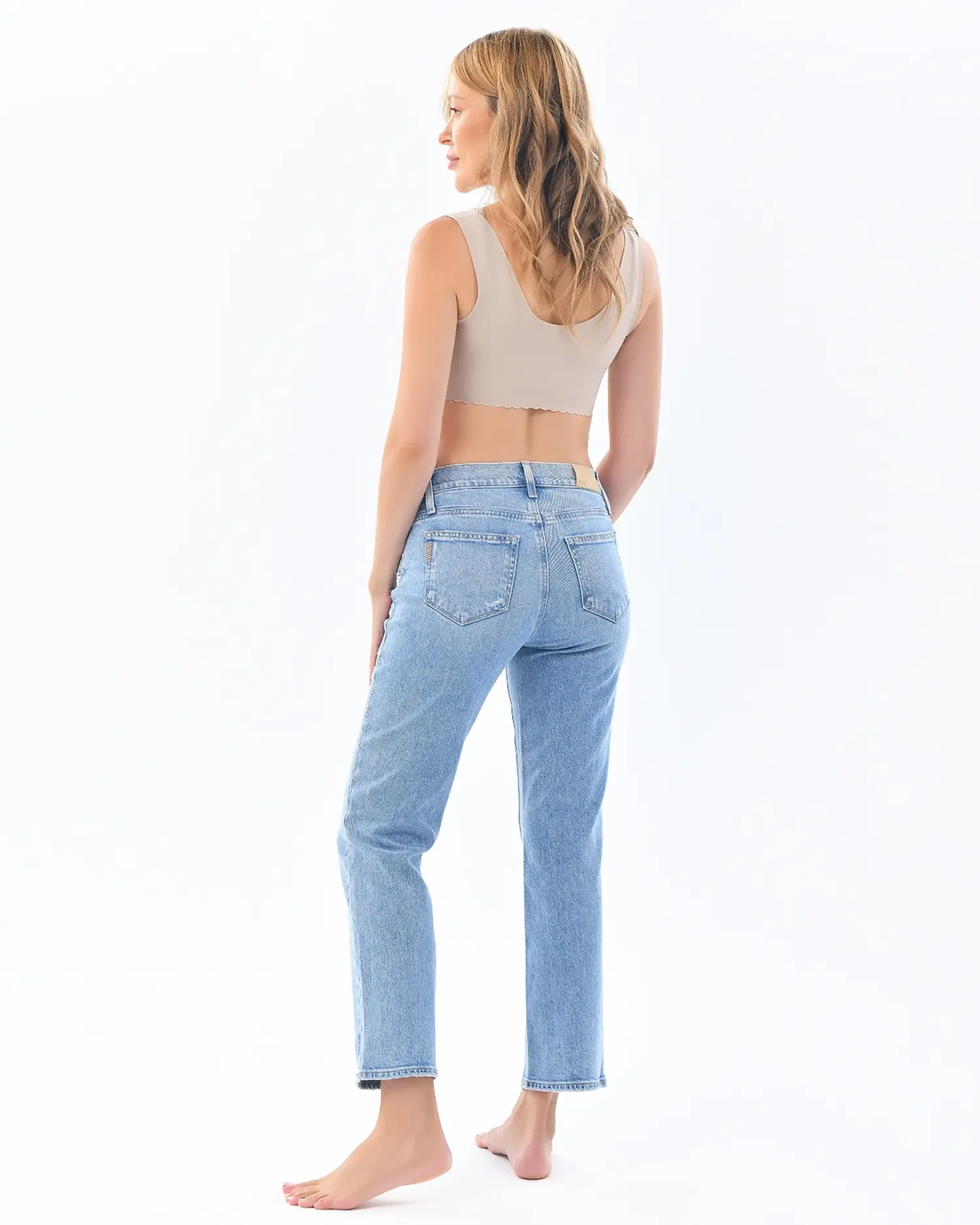Голубые джинсы для беременных Noella Straight Maternity - изображение 7