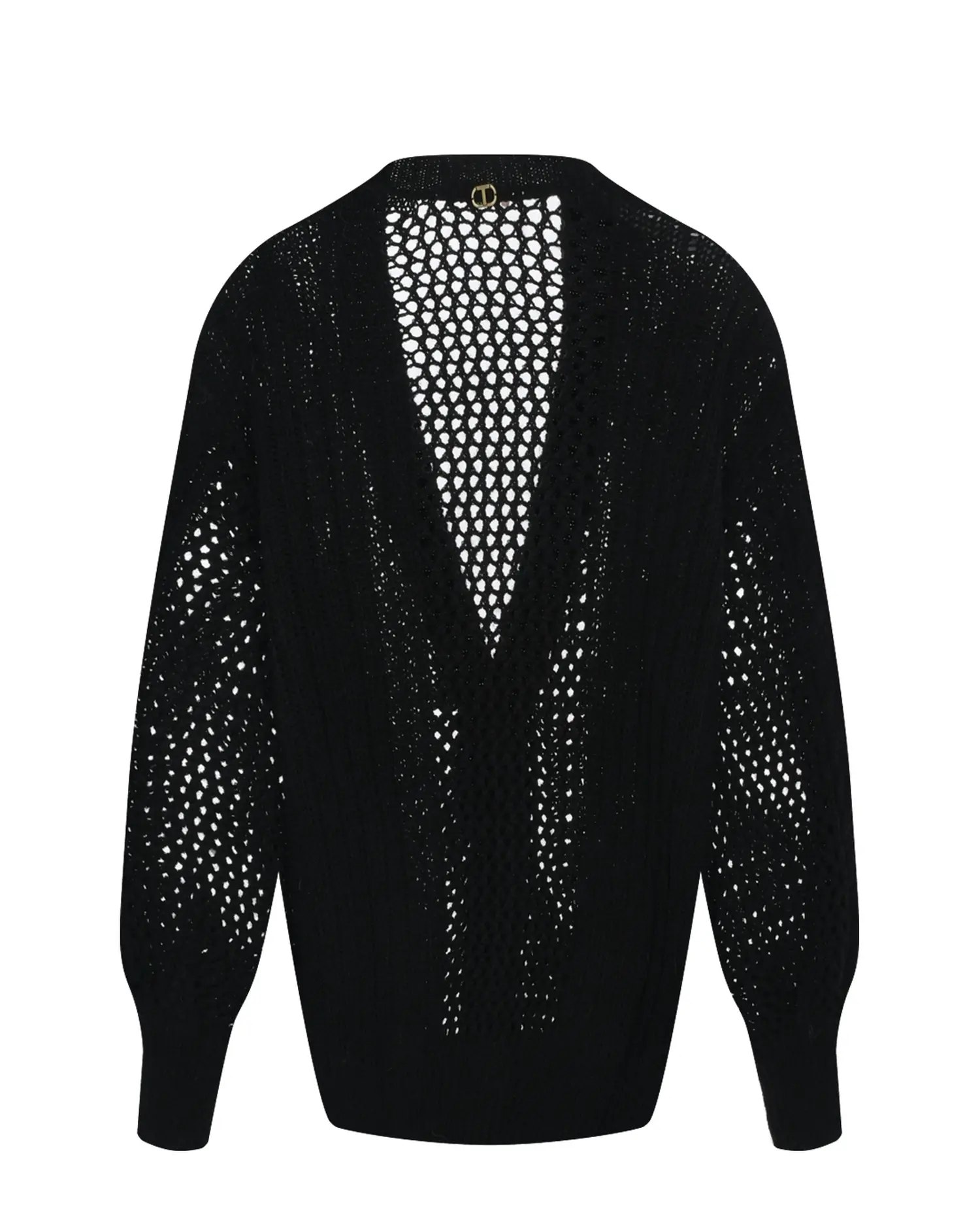 Черный кардиган с декором из перьев - изображение 4