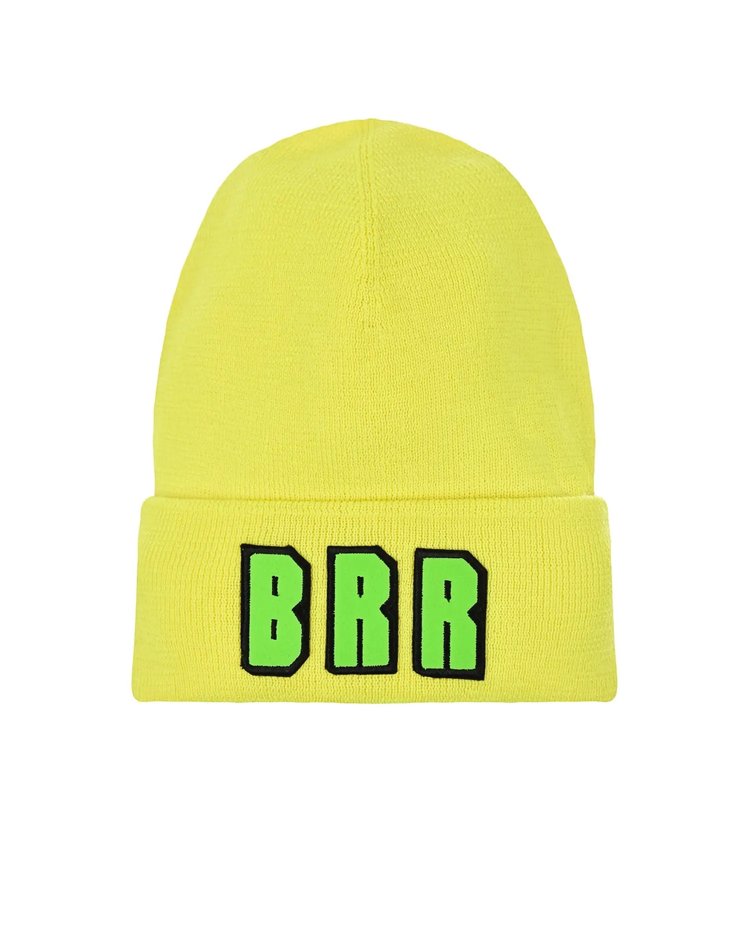 Желтая шапка с декором "BRR" - изображение 1
