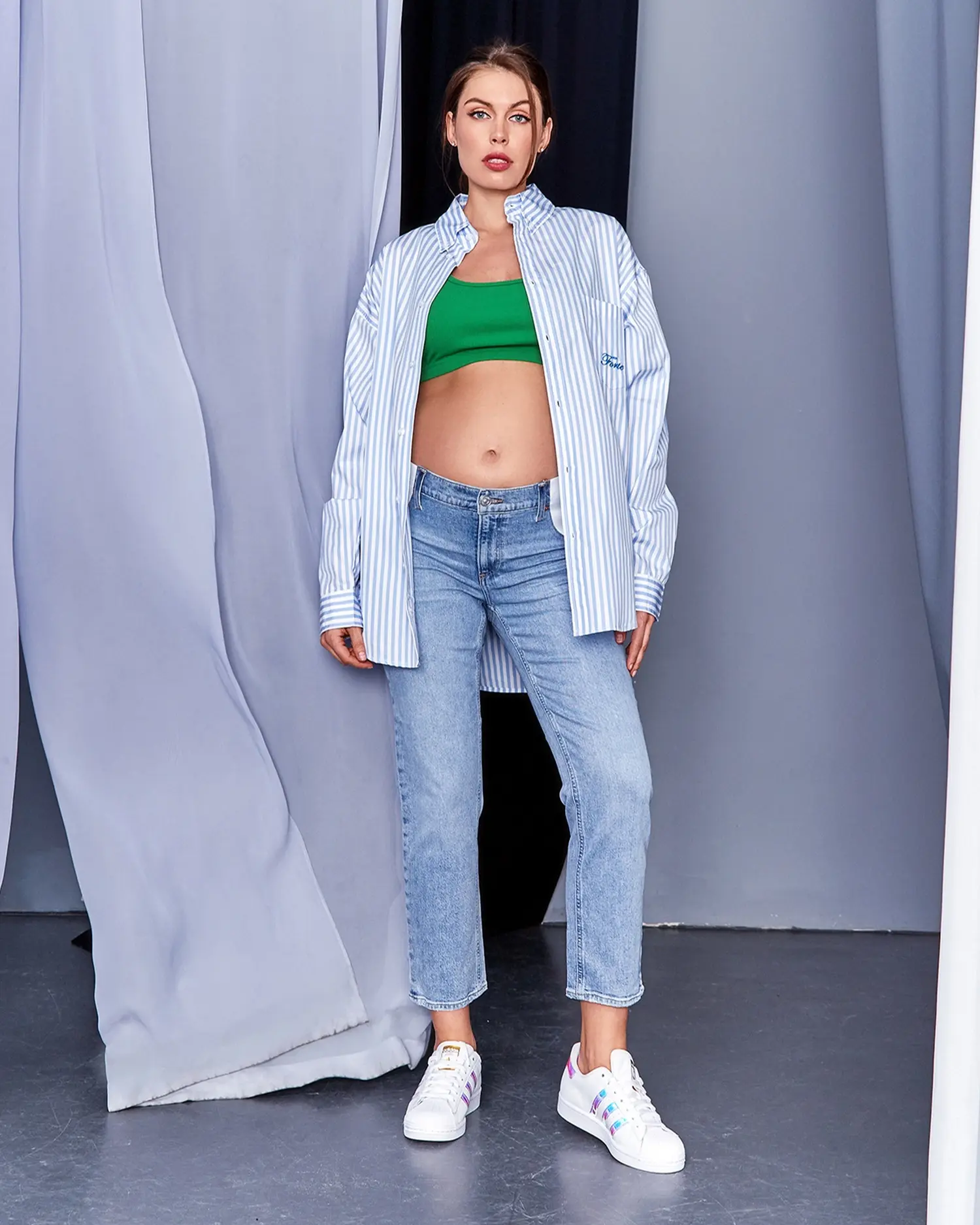 Голубые джинсы для беременных Noella Straight Maternity - изображение 2