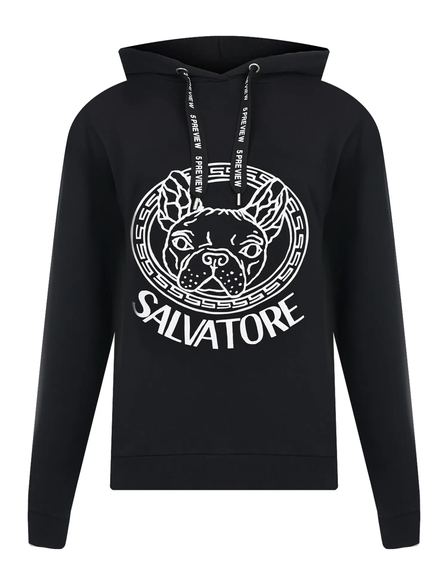 Толстовка-худи черного цвета с принтом "SALVATORE" - изображение 1