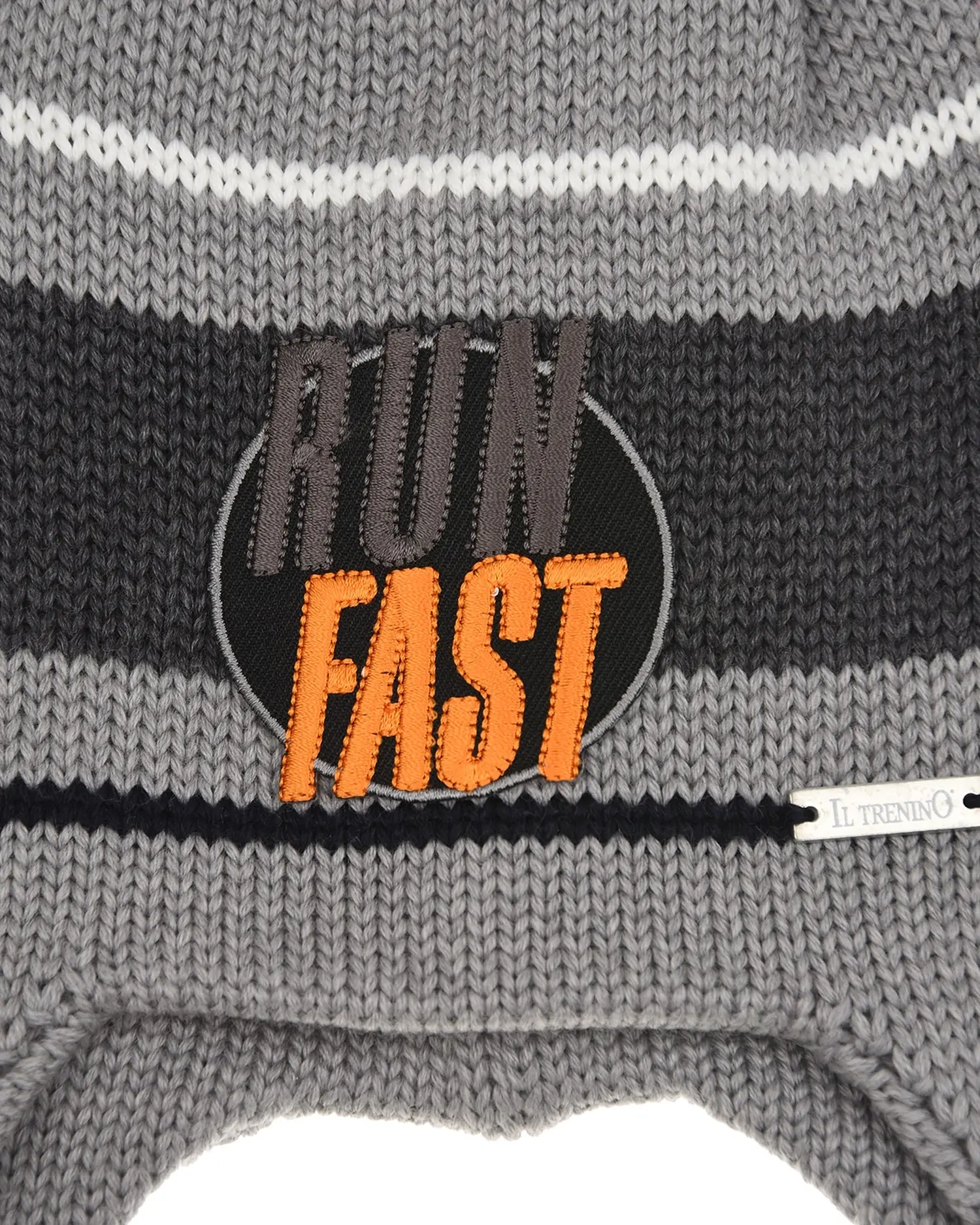 Шерстяная шапка с вышивкой "Run Fast" - изображение 3