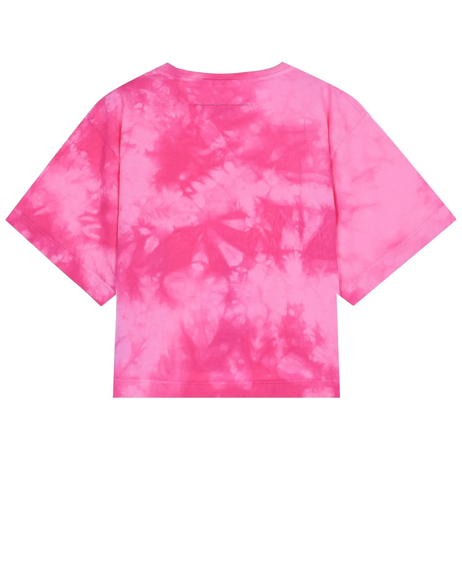 Розовая футболка с принтом tie-dye - изображение 2