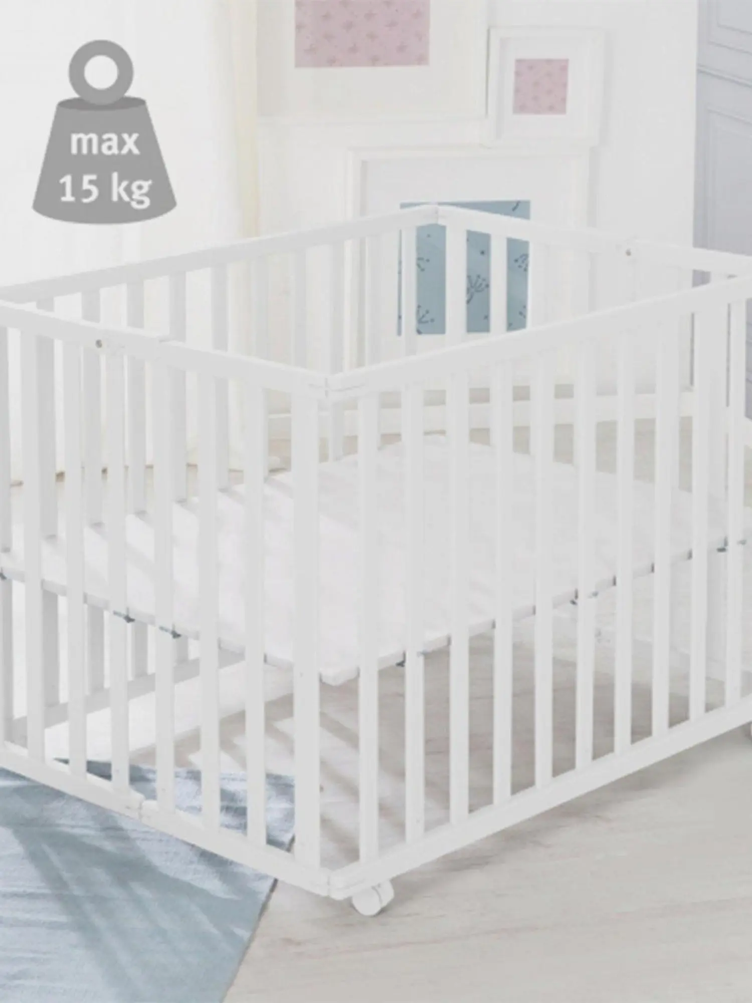 Манеж детский складной Foldable playpen белый, 74 х 100 см - изображение 4