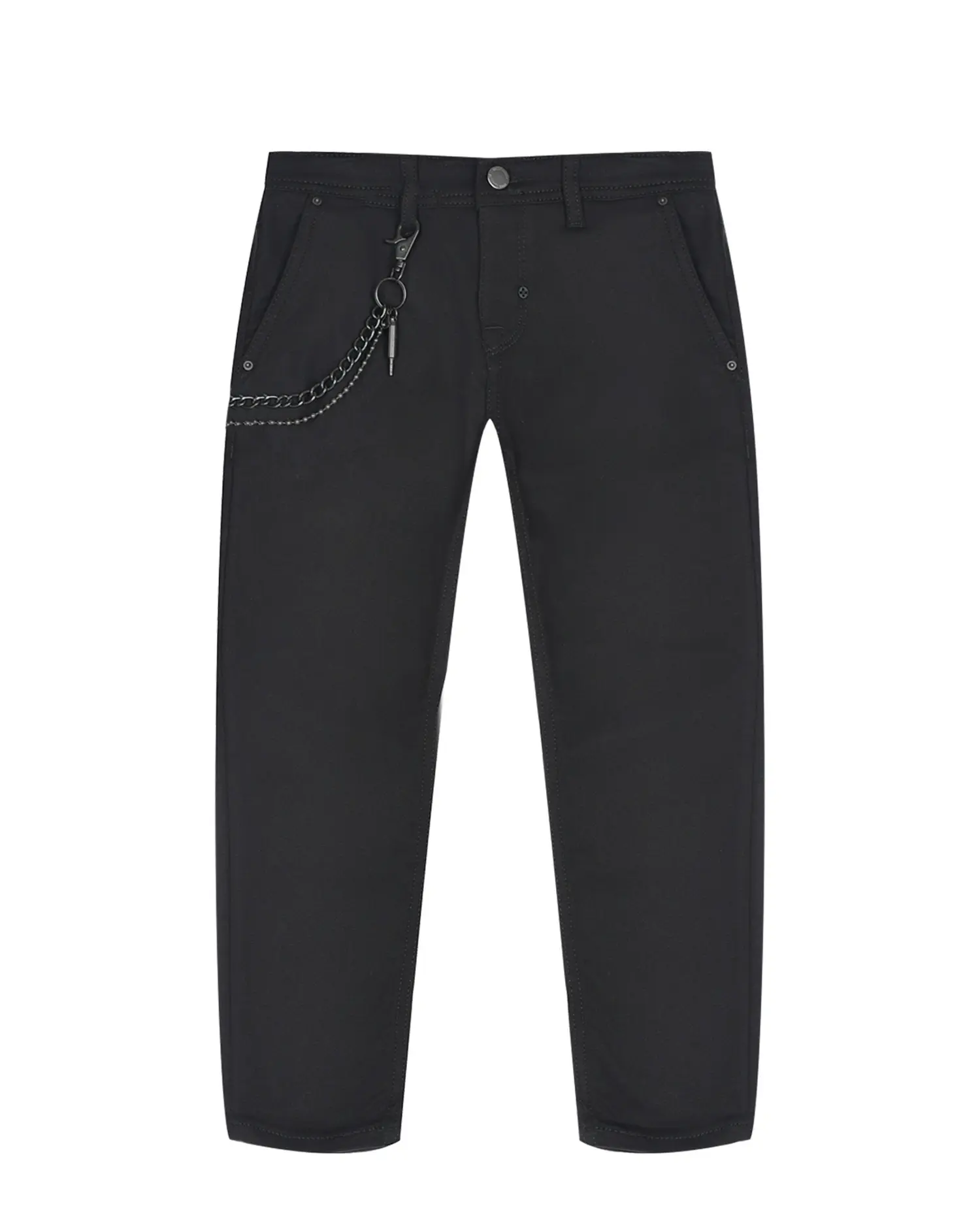 Джинсы slim cropped, черные - изображение 1