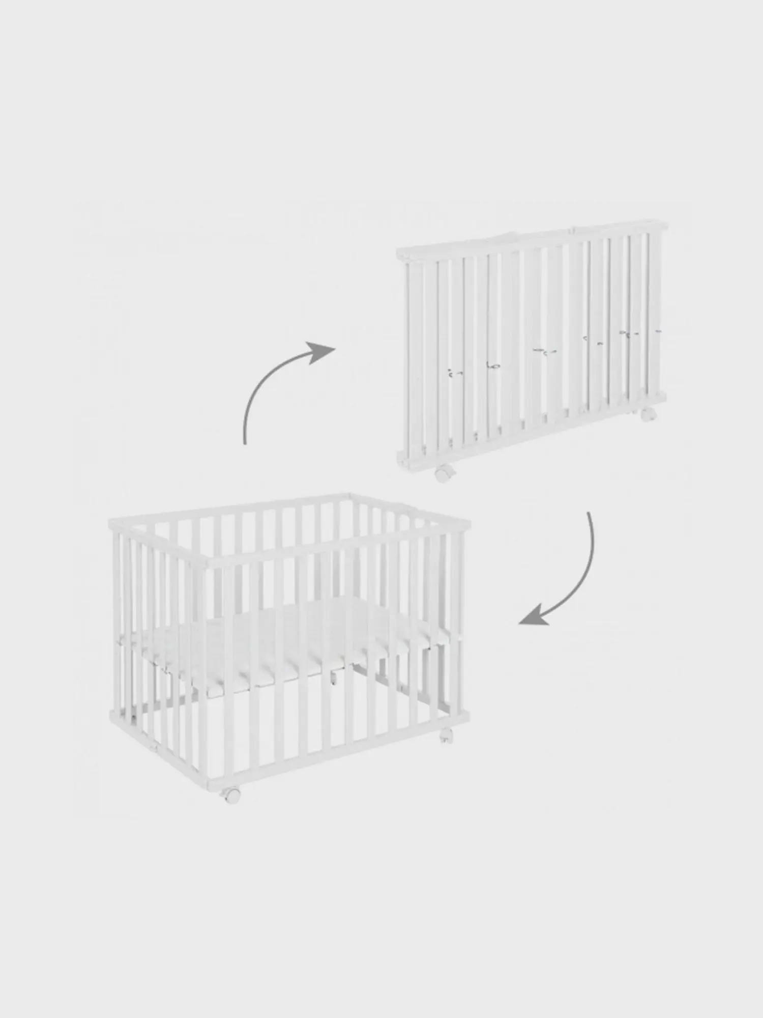 Манеж детский складной Foldable playpen белый, 74 х 100 см - изображение 2