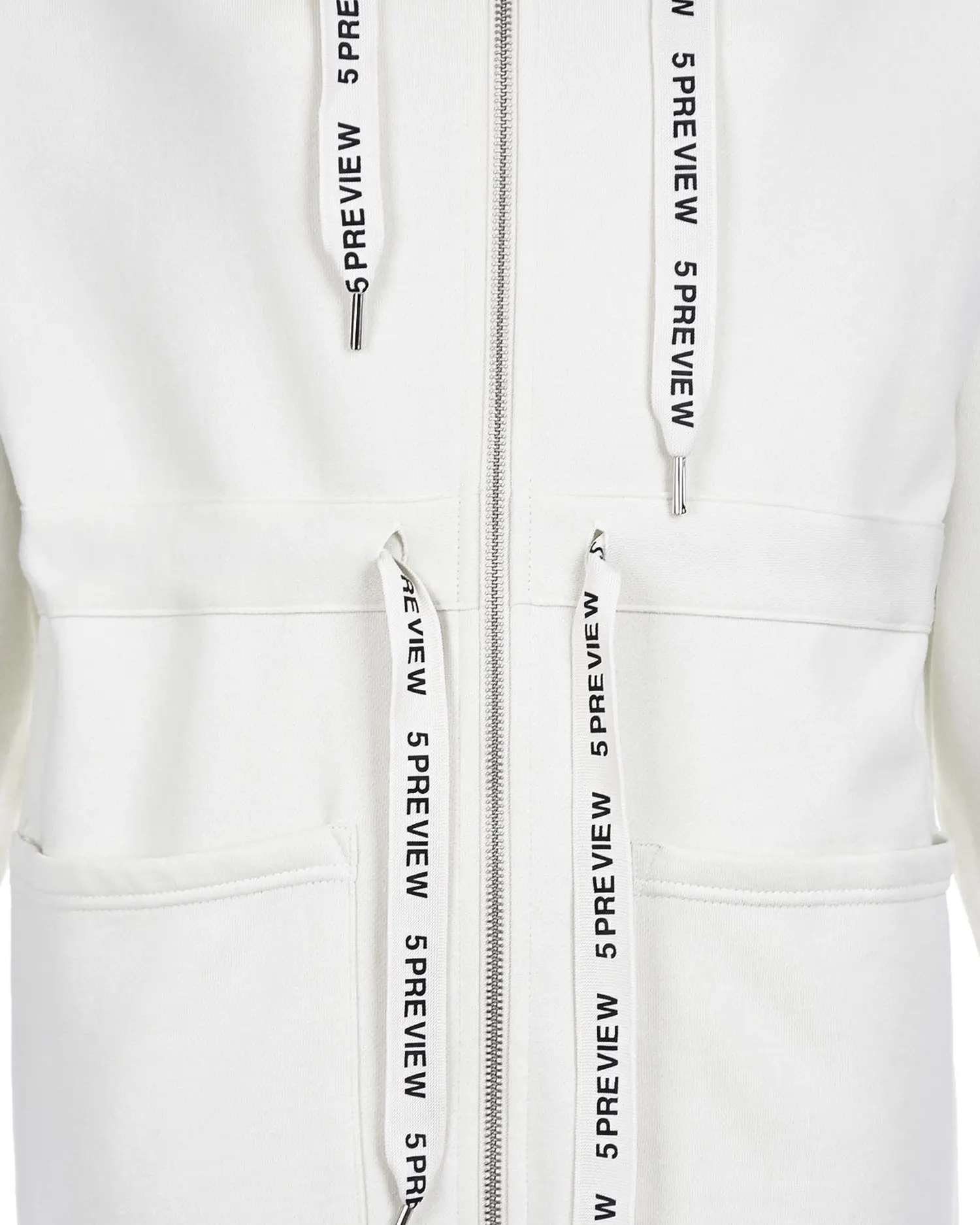 Удлиненная толстовка-худи с накладными карманами - изображение 5