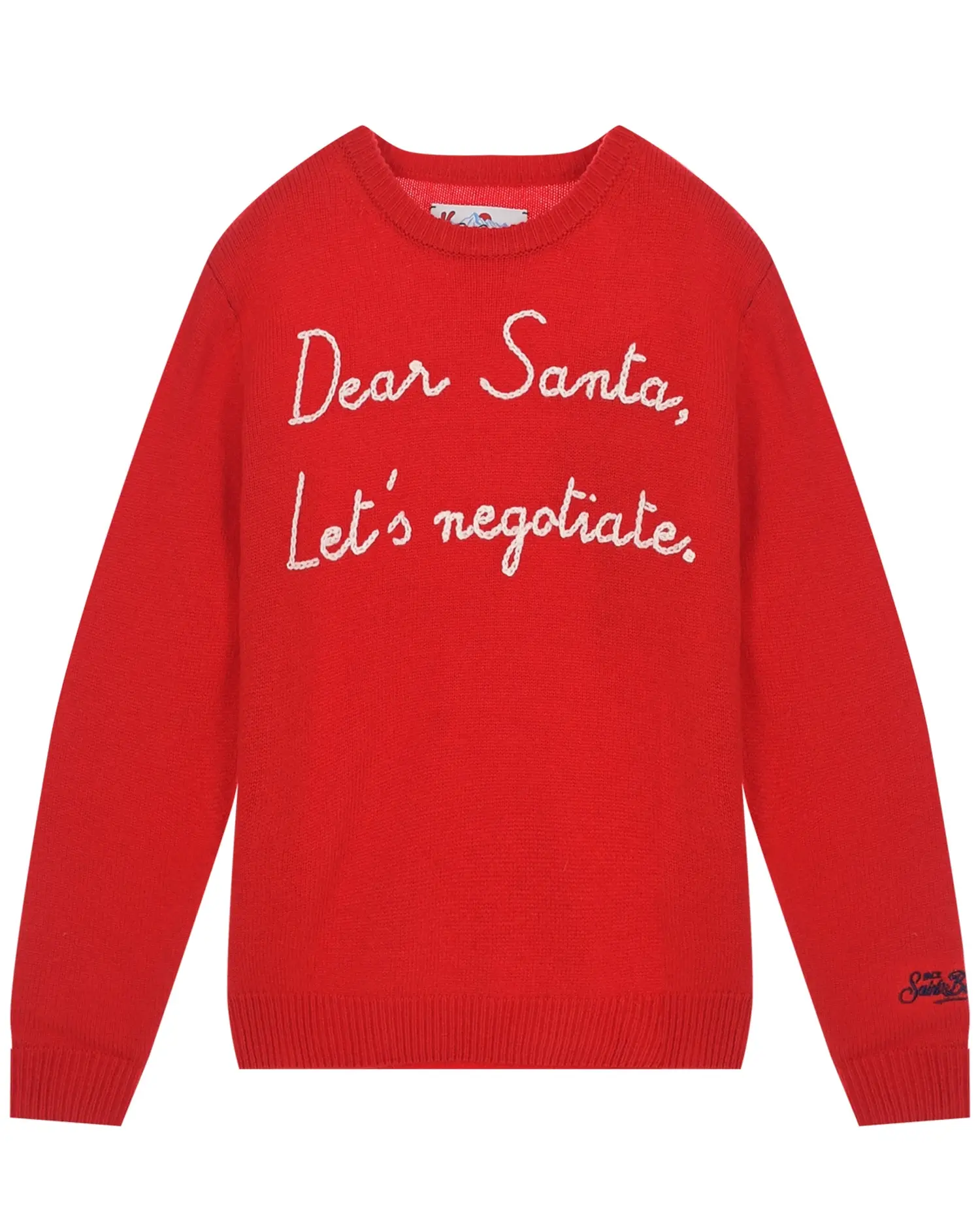 Джемпер с вышивкой "Dear Santa Lets negotiate"
