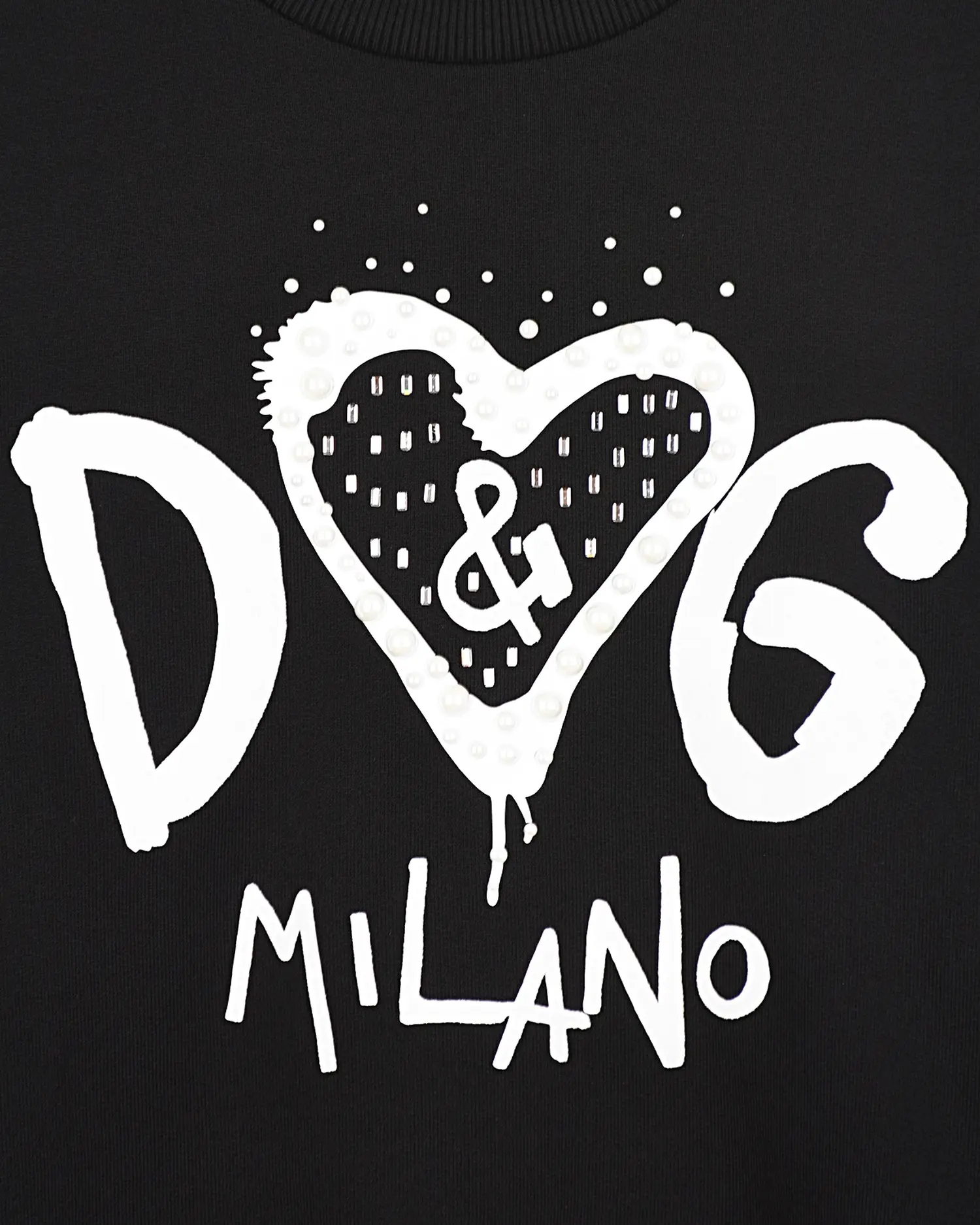 Черный свитшот с принтом "DG Milano" - изображение 3