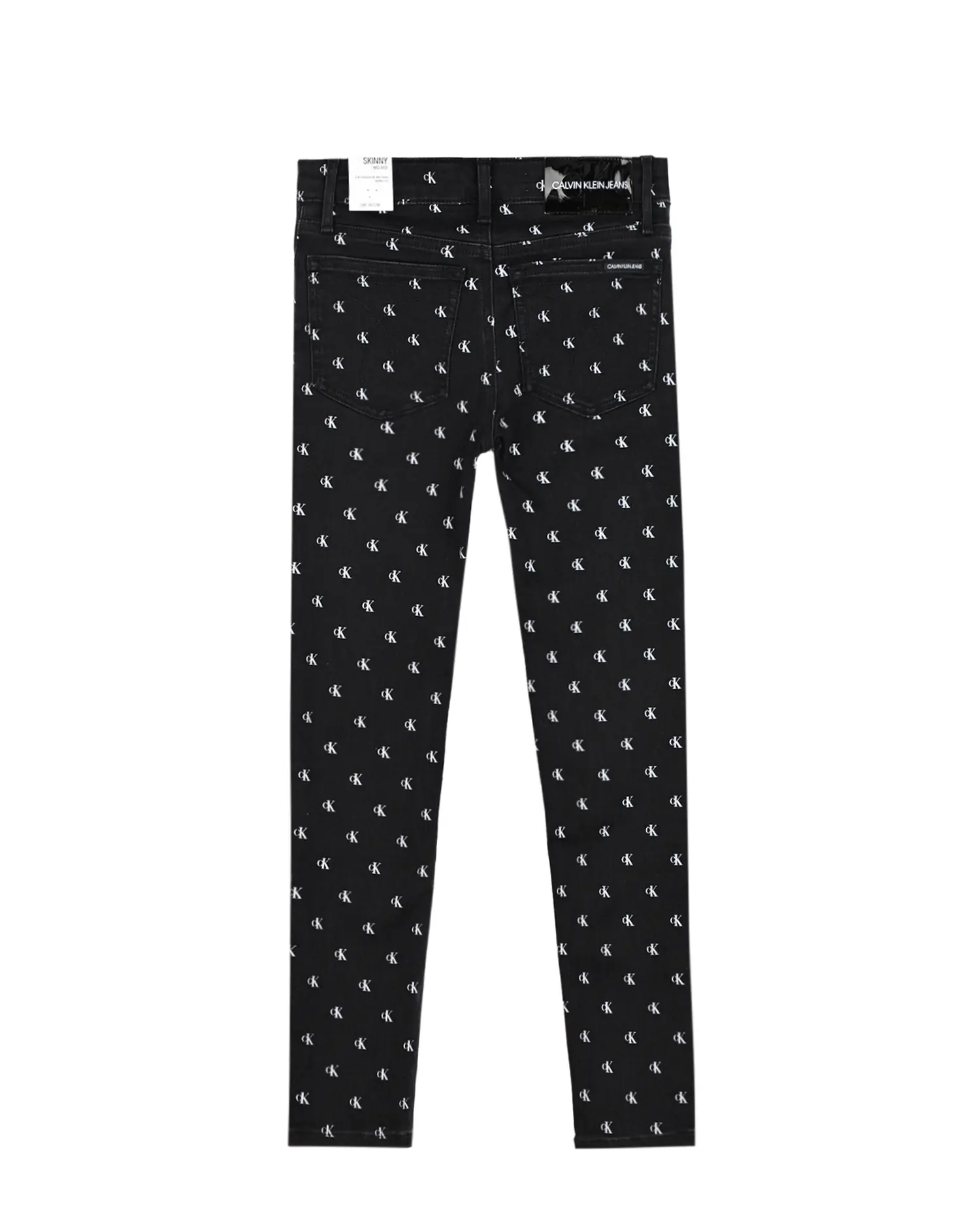 Черные джинсы skinny fit с монограммой - изображение 2