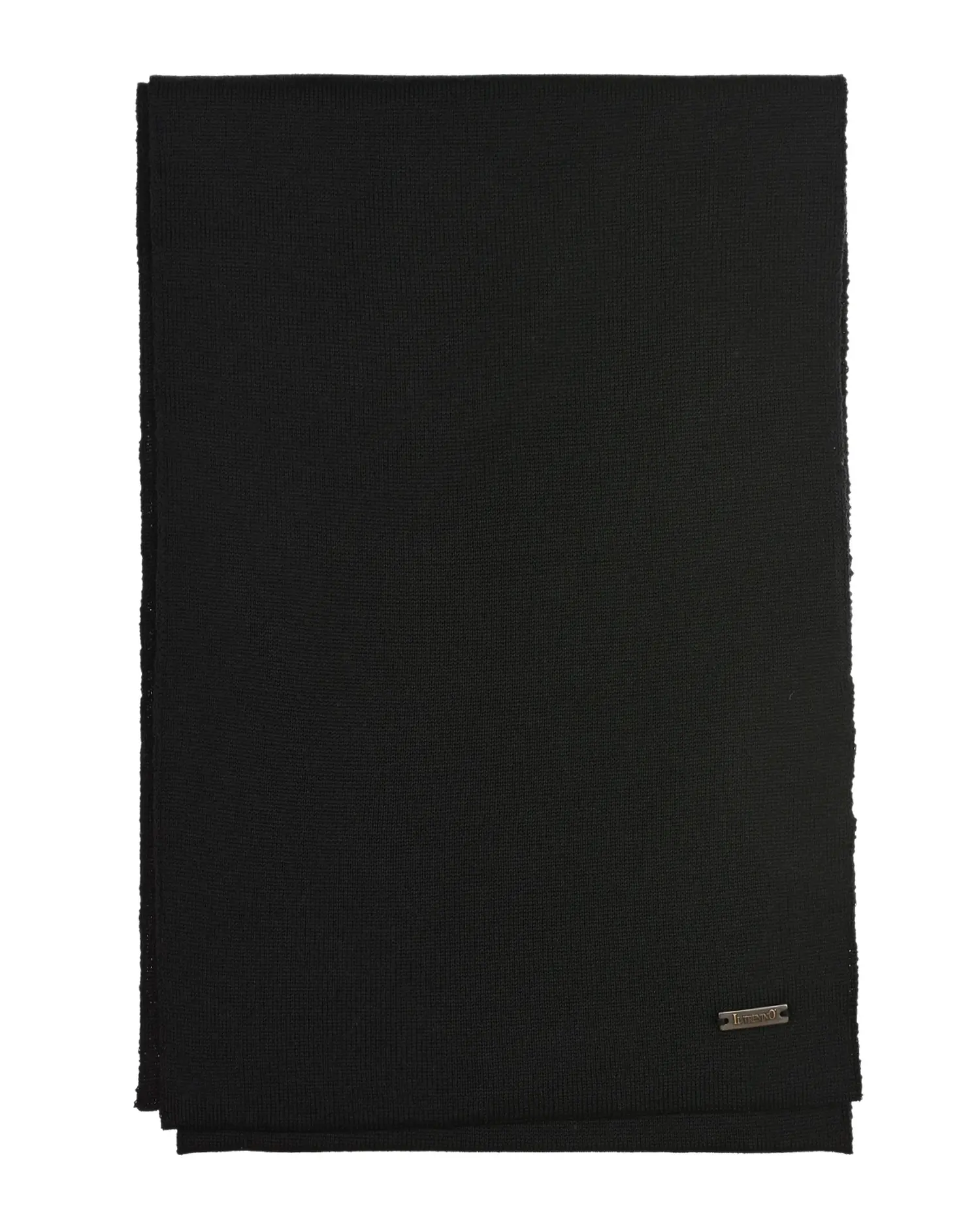 Черный шарф мелкой вязки, 160x27 см - изображение 2