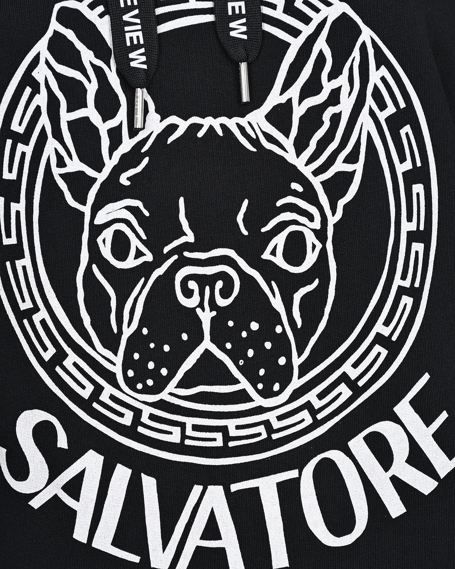 Толстовка-худи черного цвета с принтом "SALVATORE" - изображение 3