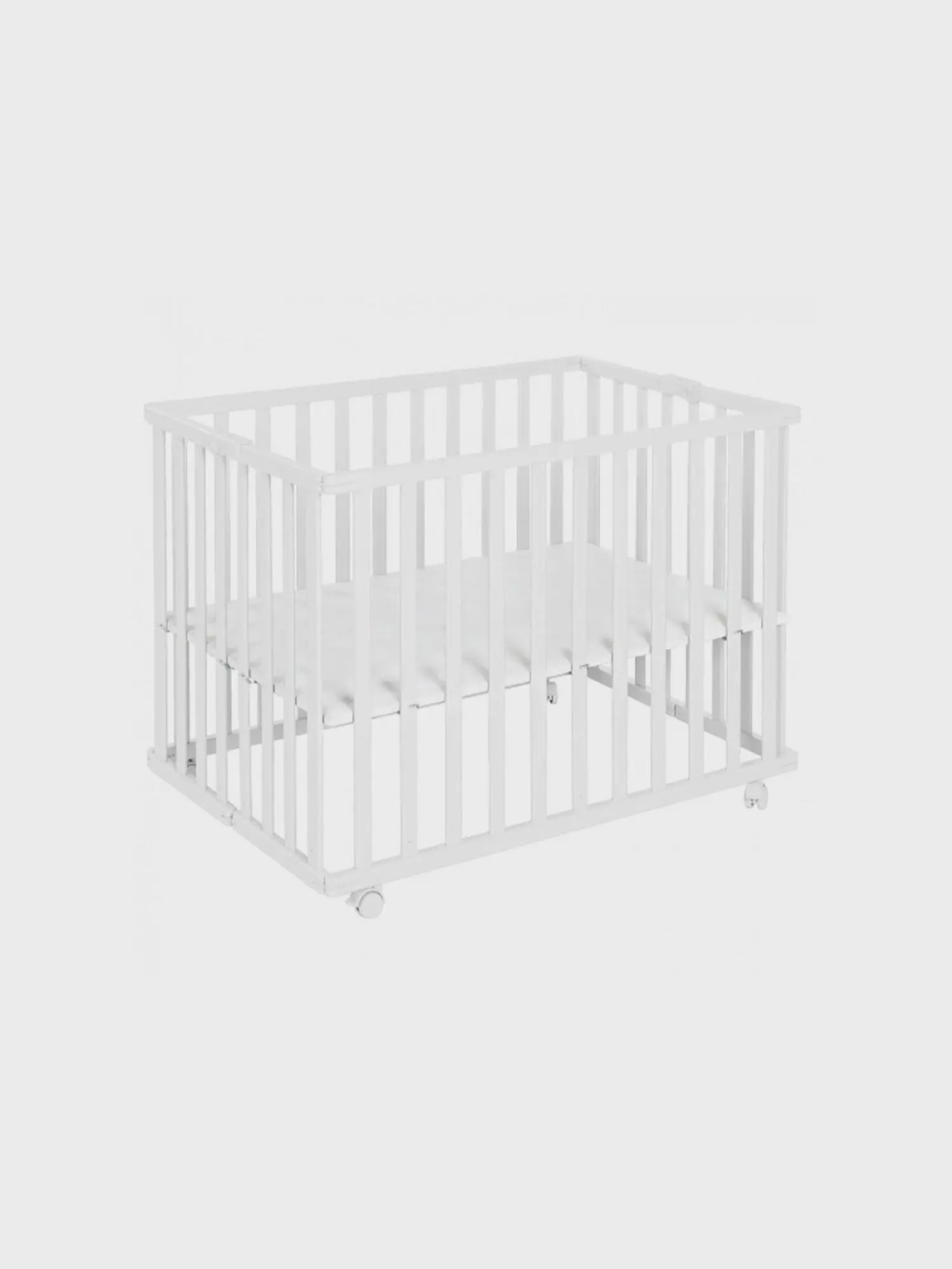 Манеж детский складной Foldable playpen белый, 74 х 100 см - изображение 1