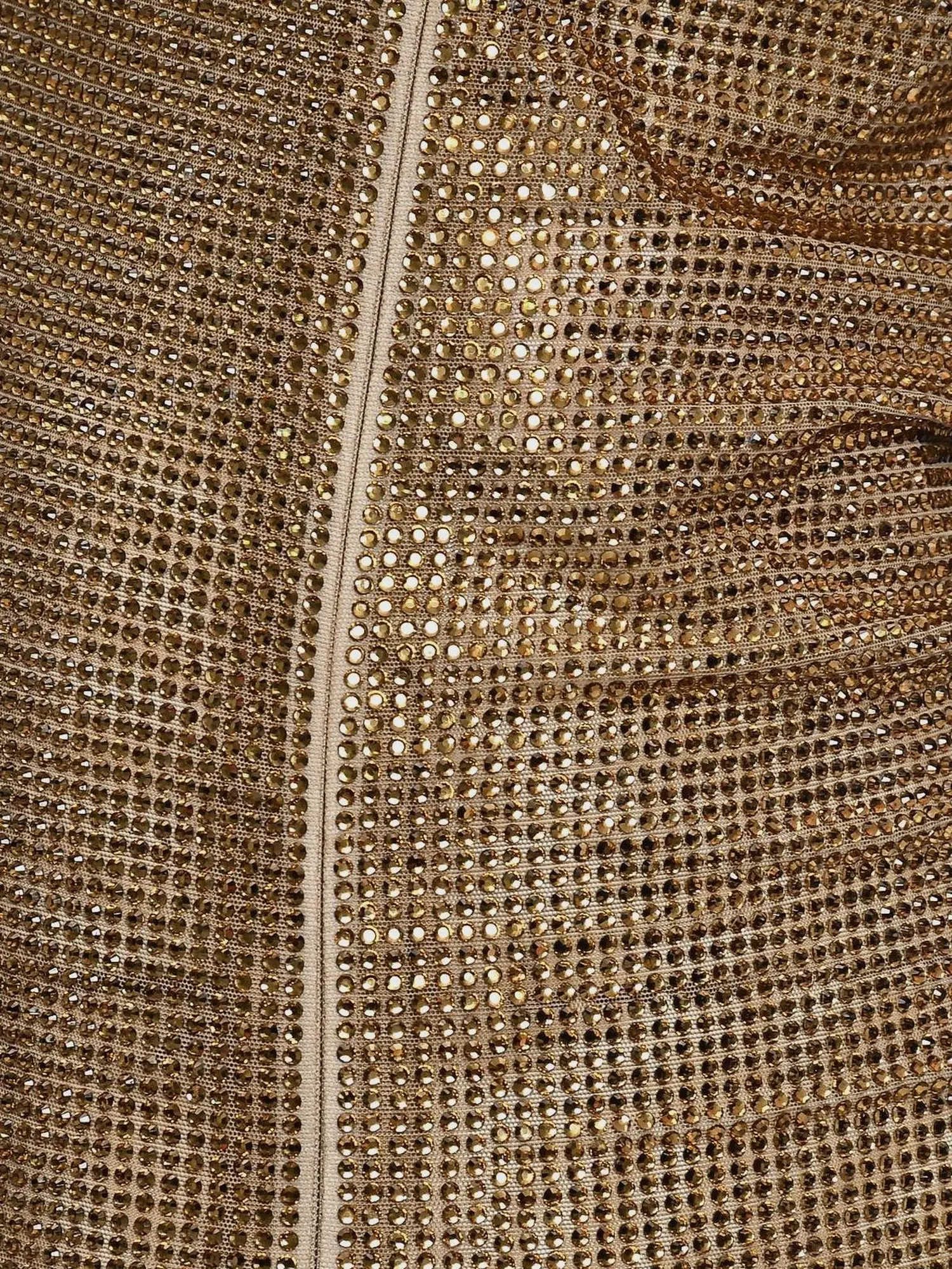 Трикотажный топ с кристаллами Swarovski, бежевый - изображение 3