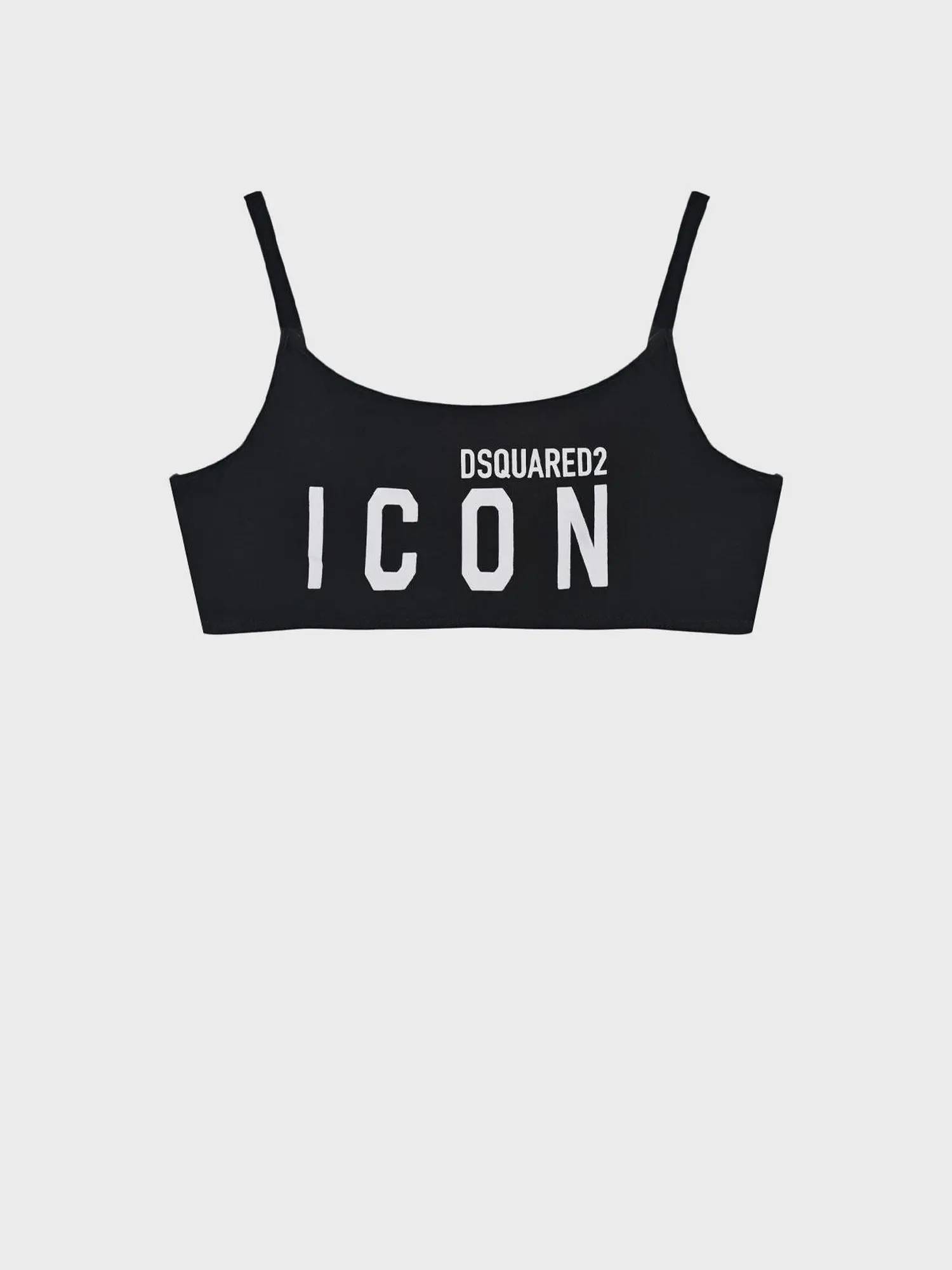 Черный топ с принтом "ICON" - изображение 1
