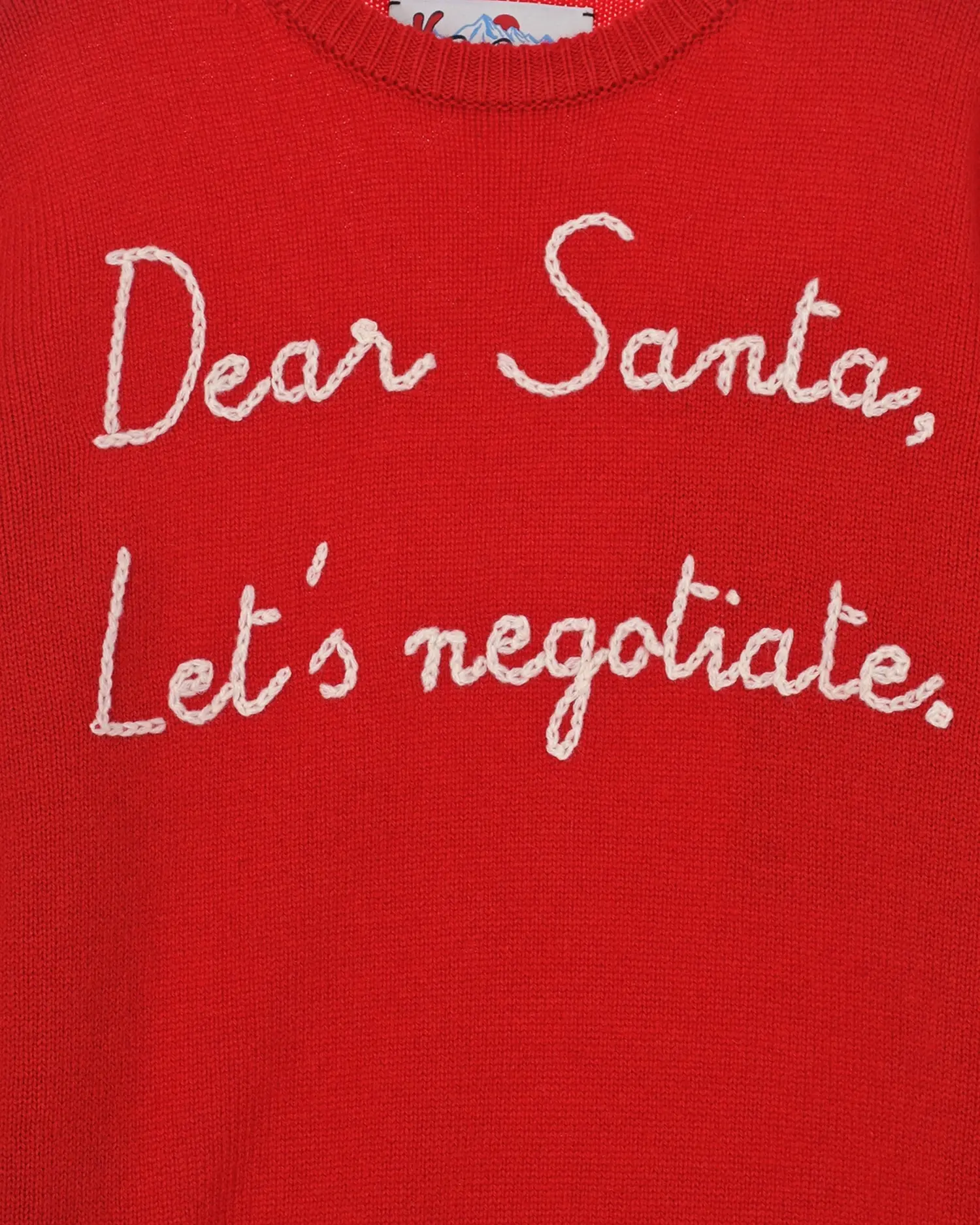 Джемпер с вышивкой "Dear Santa Lets negotiate" - изображение 3