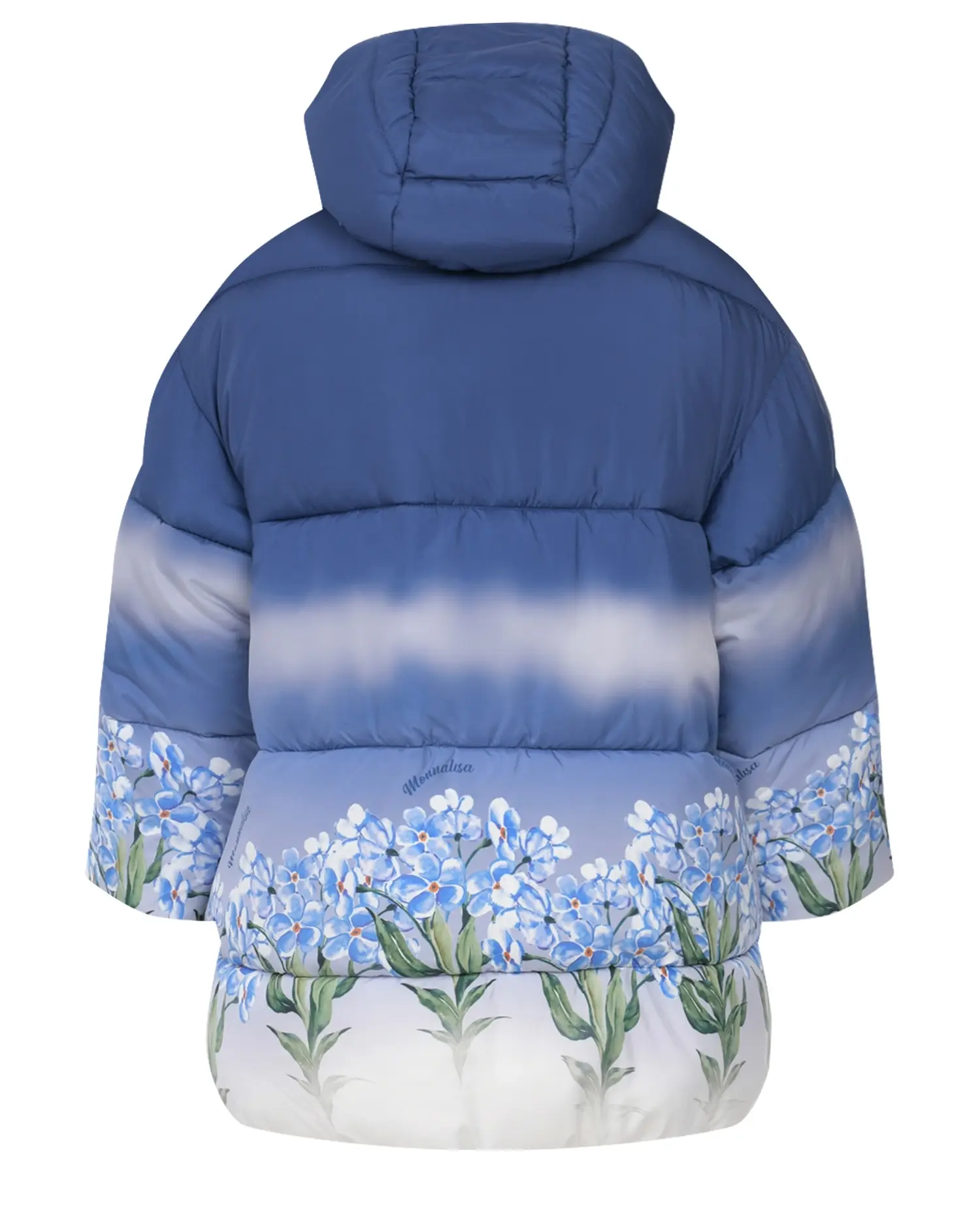 Куртка с цветочным принтом, синяя - изображение 2