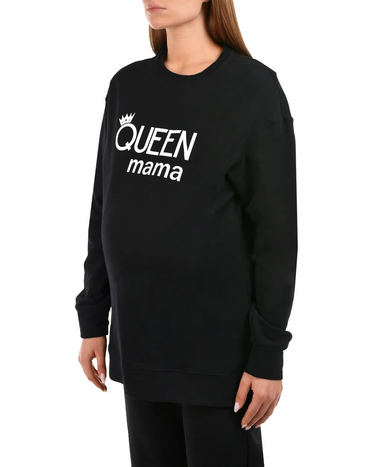 Черный свитшот с принтом Queen Mama - изображение 8