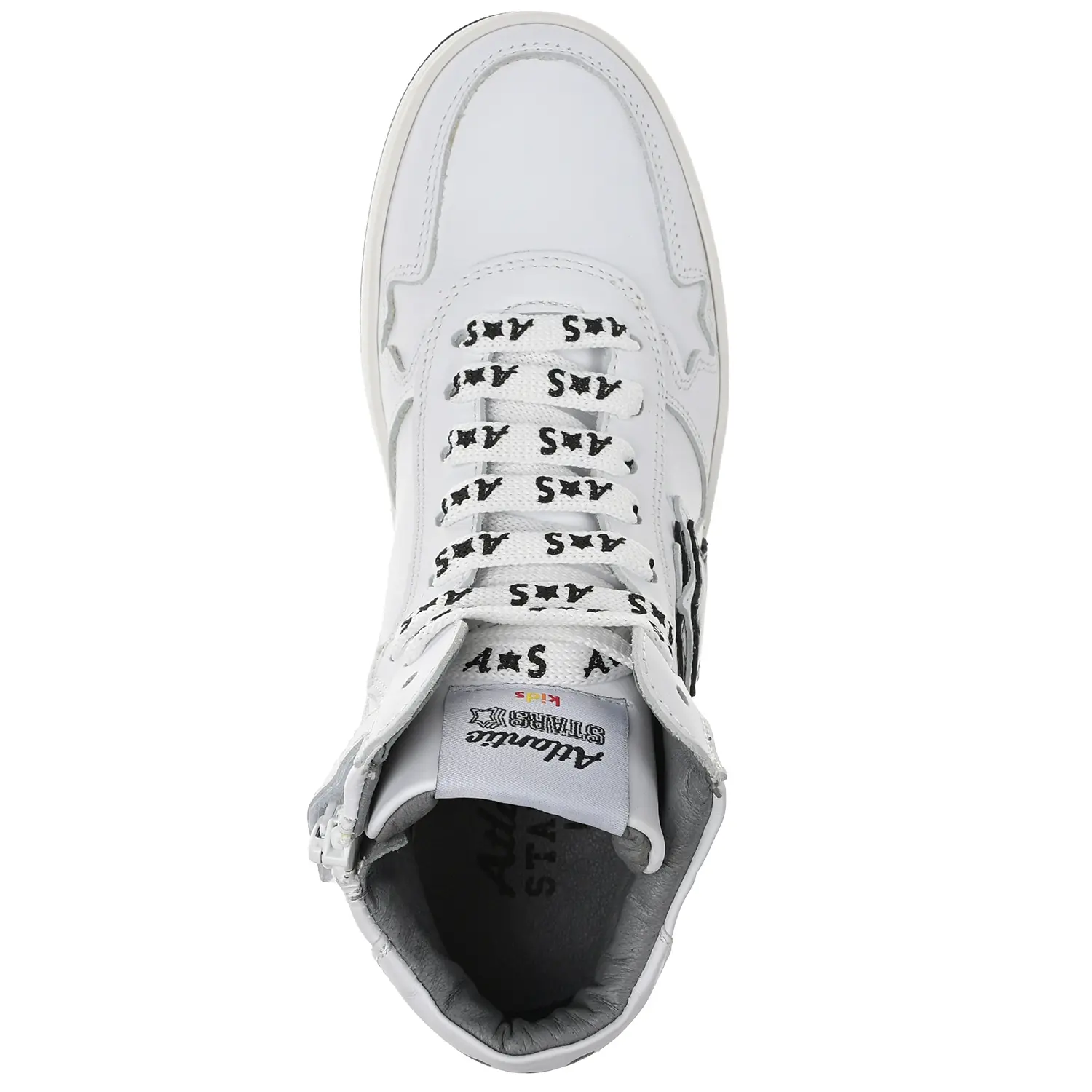Высокие белые кеды с декором "звезда" - изображение 4