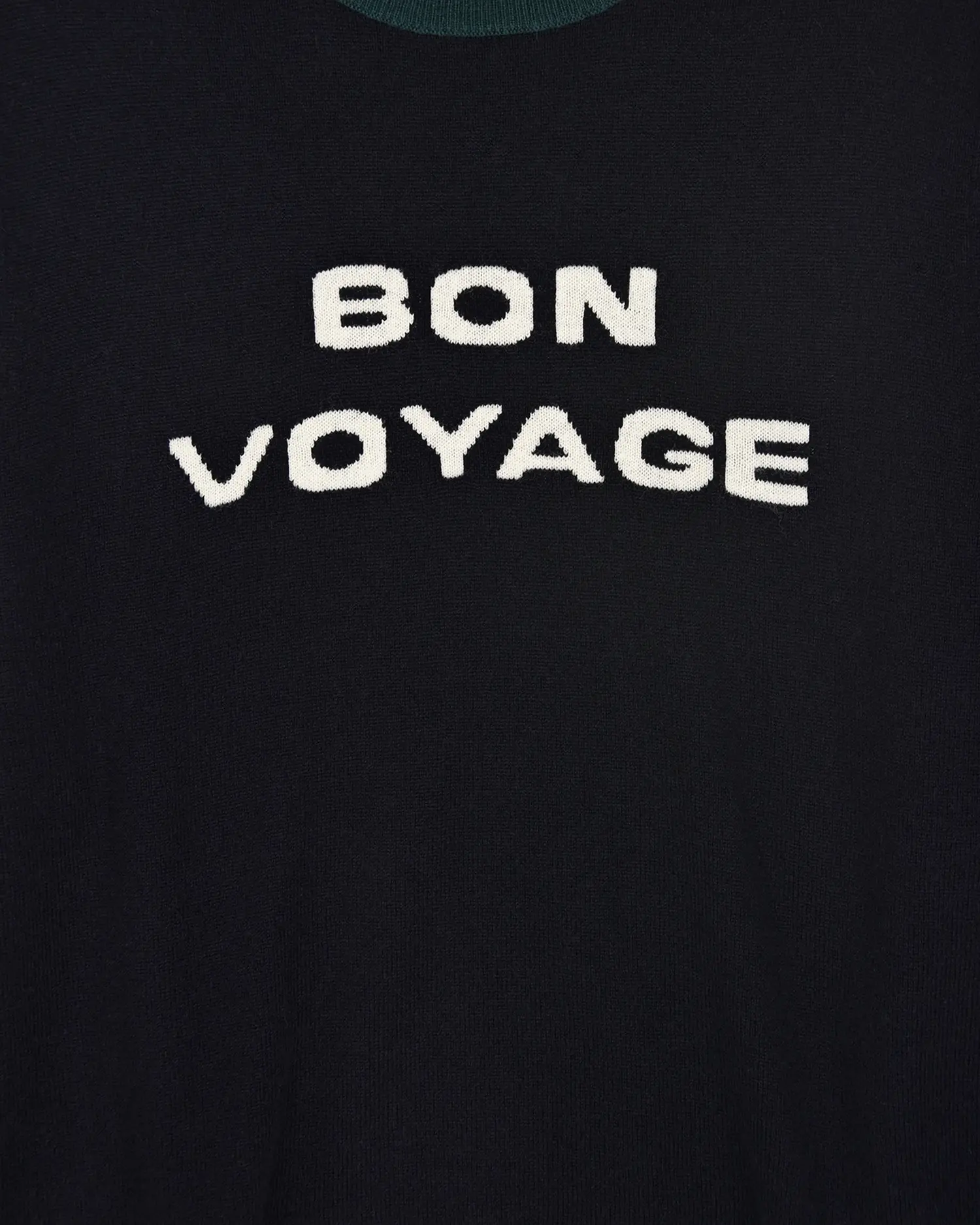 Темно-синий джемпер с декором "Bon Voyage" - изображение 7