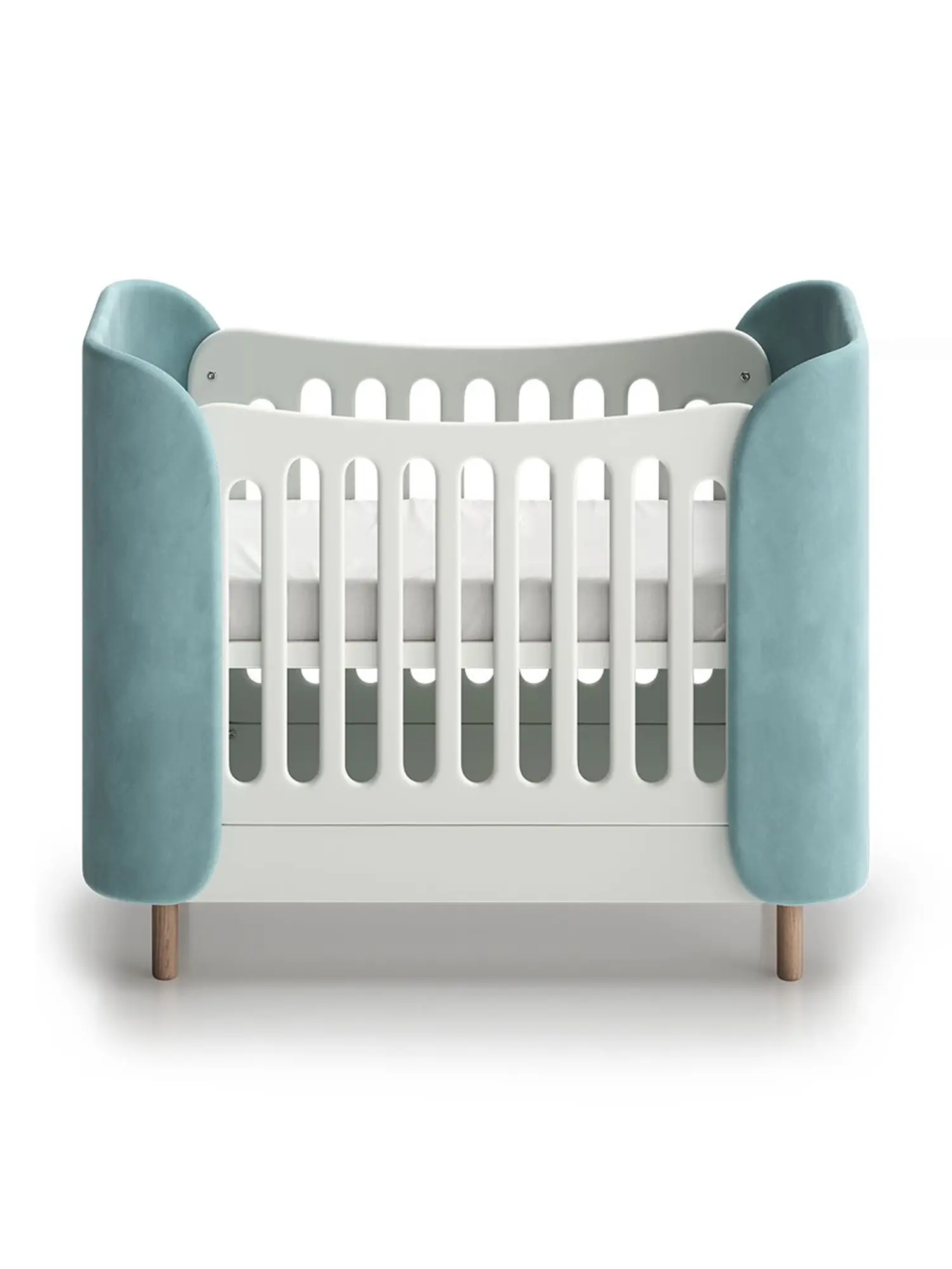 Кровать KIDI Soft mini, бирюзовый, 60x120 см