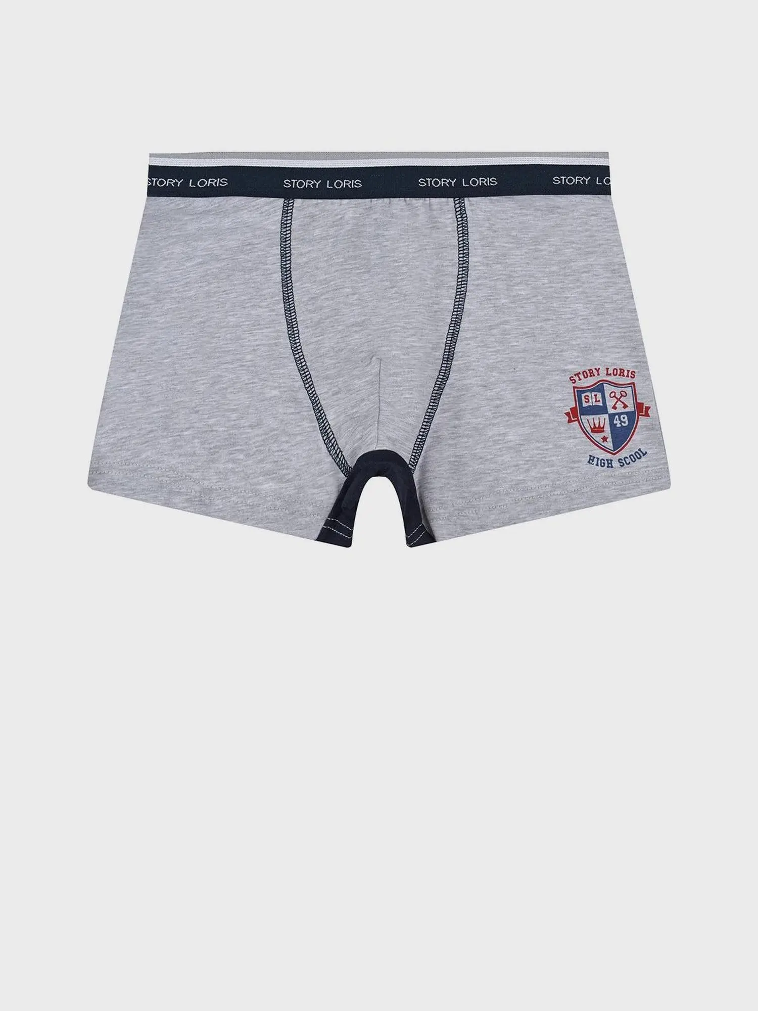 Серые трусы-боксеры с геральдическим принтом  - изображение 1