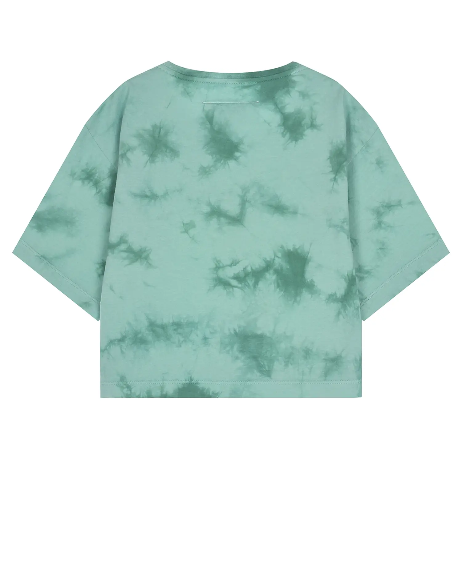 Зеленая футболка с принтом tie-dye - изображение 2