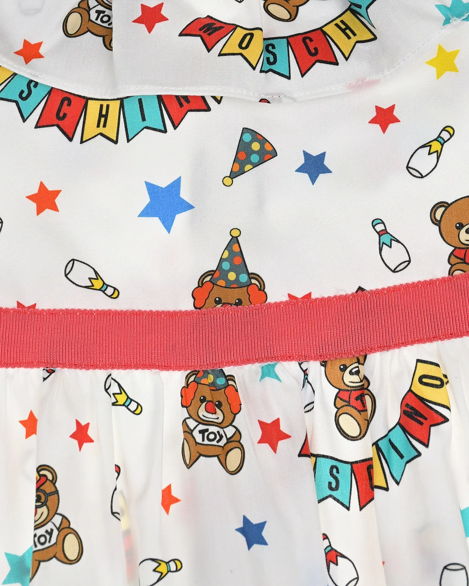 Белое платье со сплошным принтом "медвежата" - изображение 3