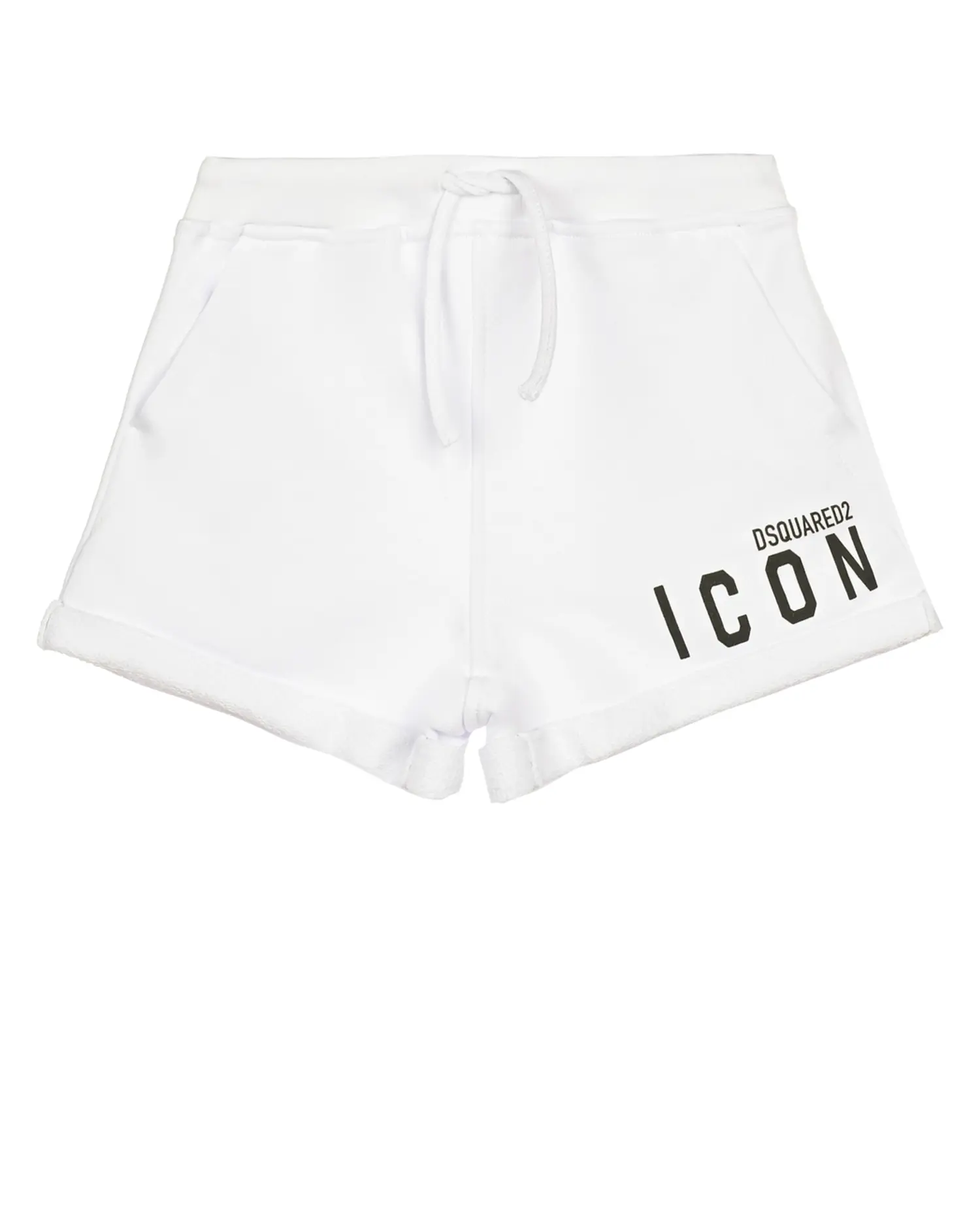 Белые шорты с принтом "ICON"