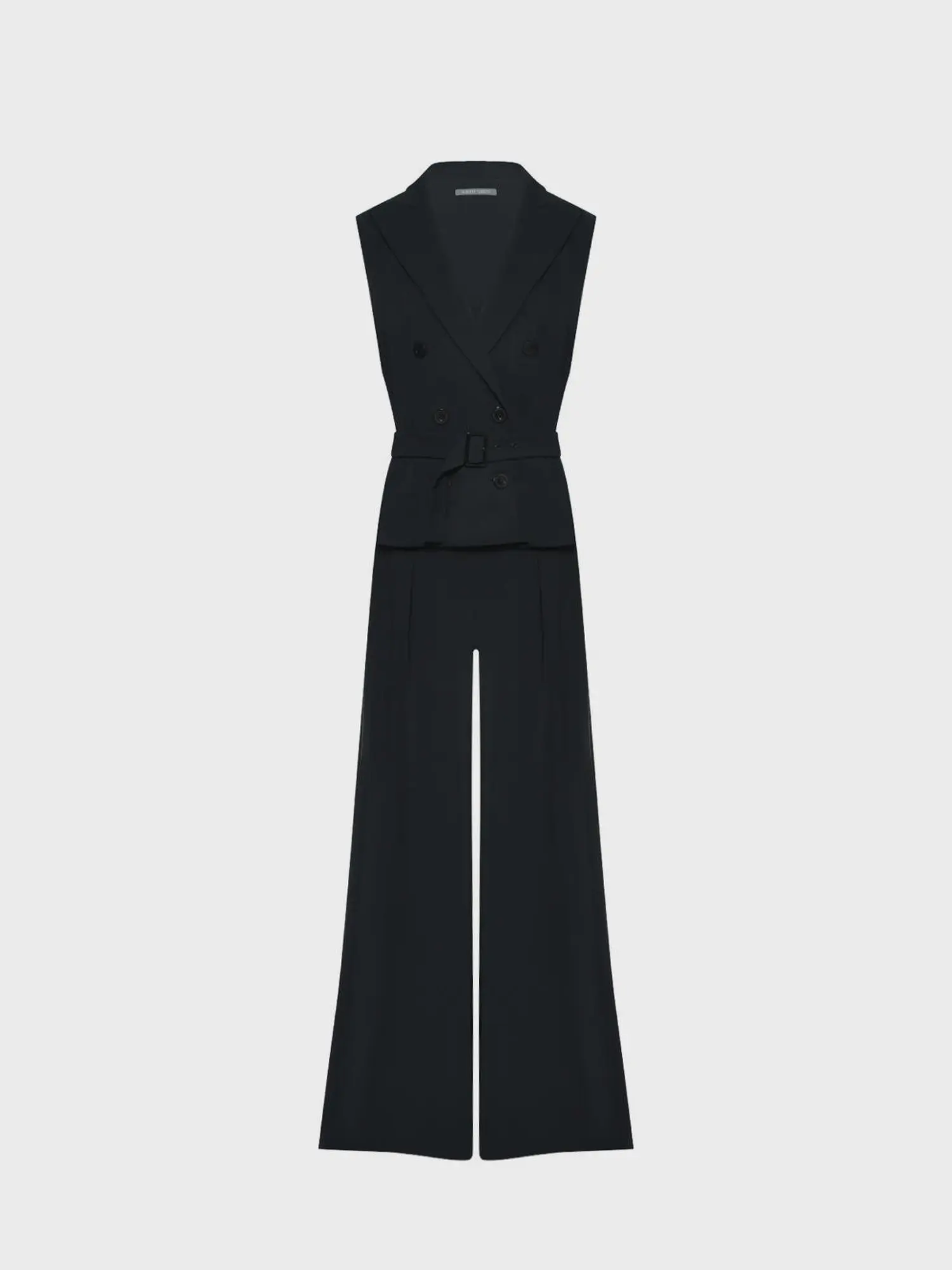 Приталенный комбинезон, черный