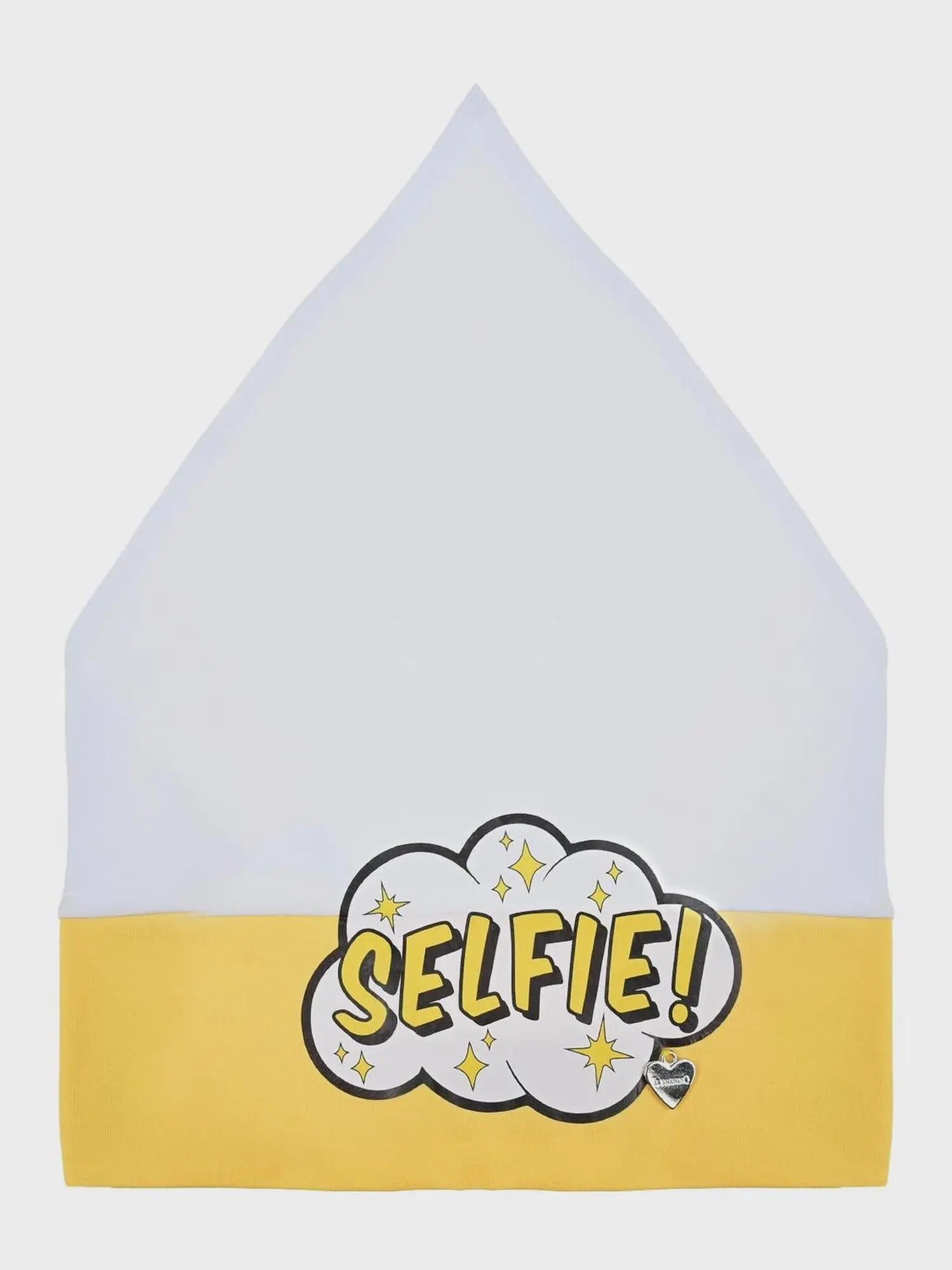 Белая косынка с принтом "Selfie!"