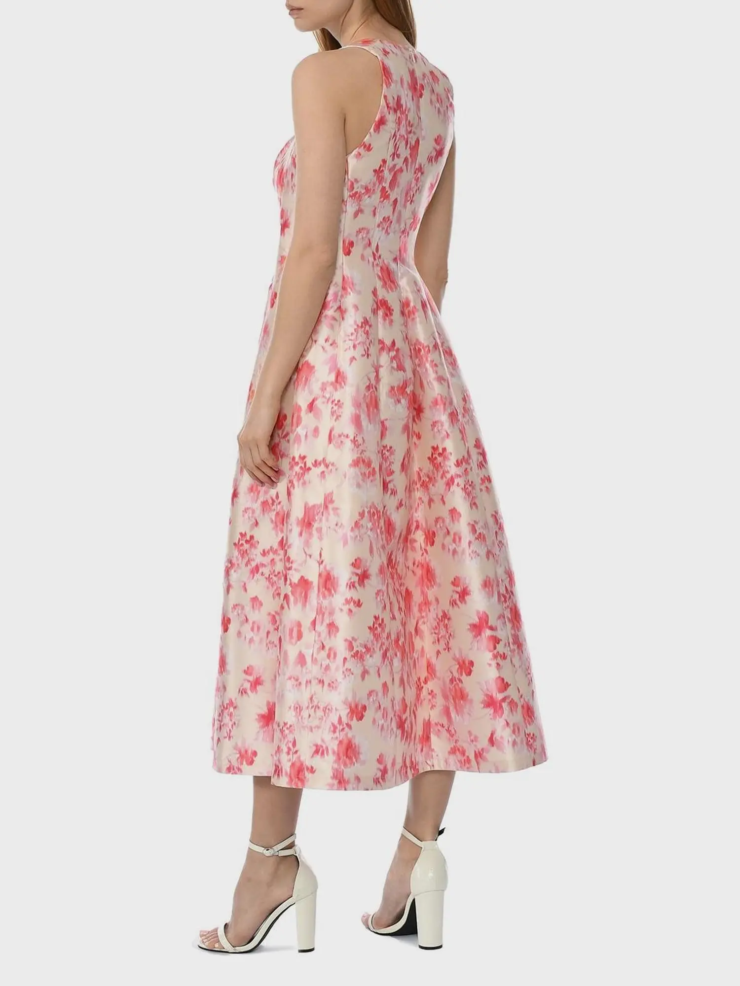 Корсетное платье из атласа с цветочным принтом в стиле Dior - изображение 4